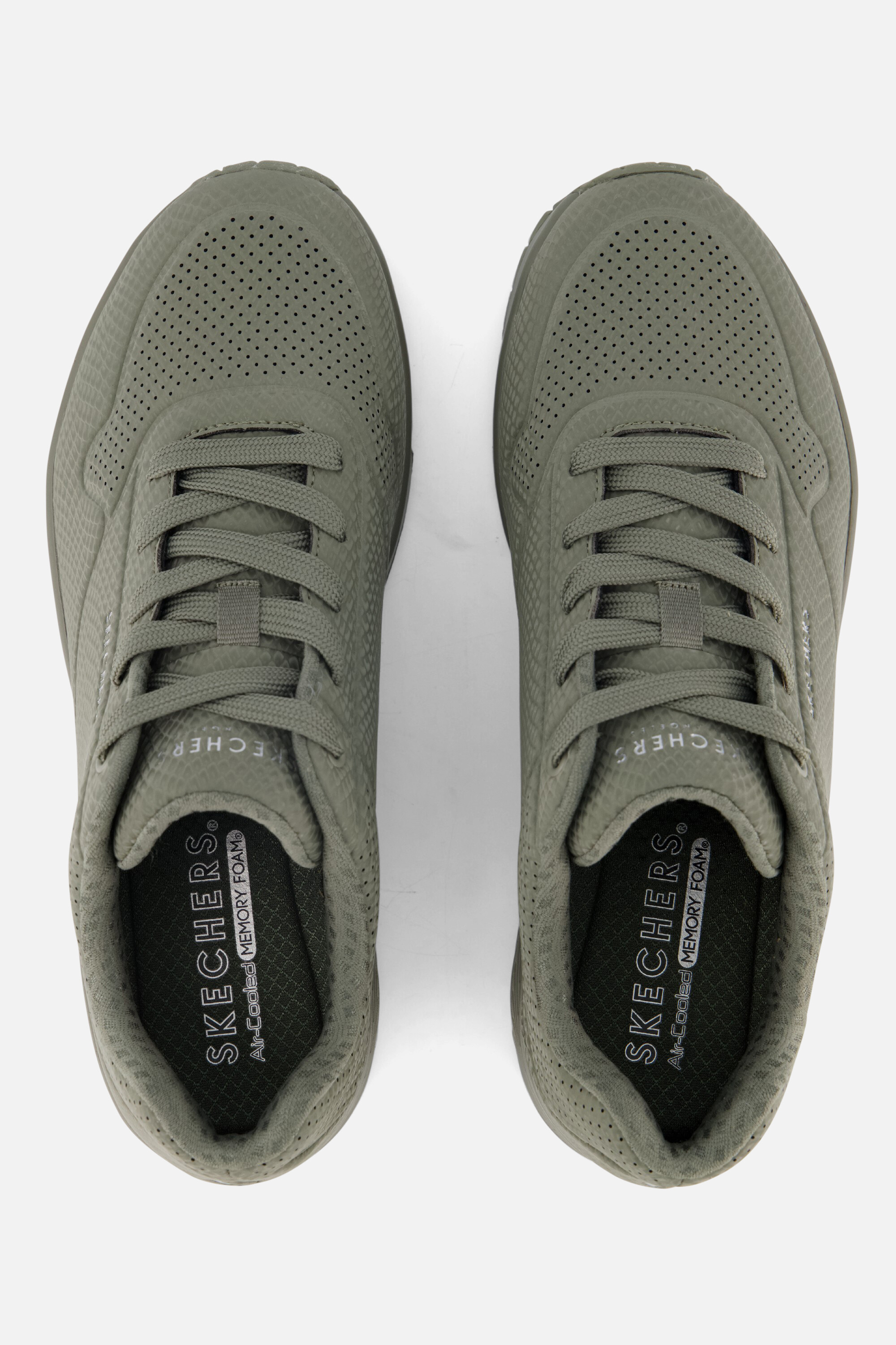 Skechers Uno Shiny Scale Sneakers groen Textiel afbeelding 2