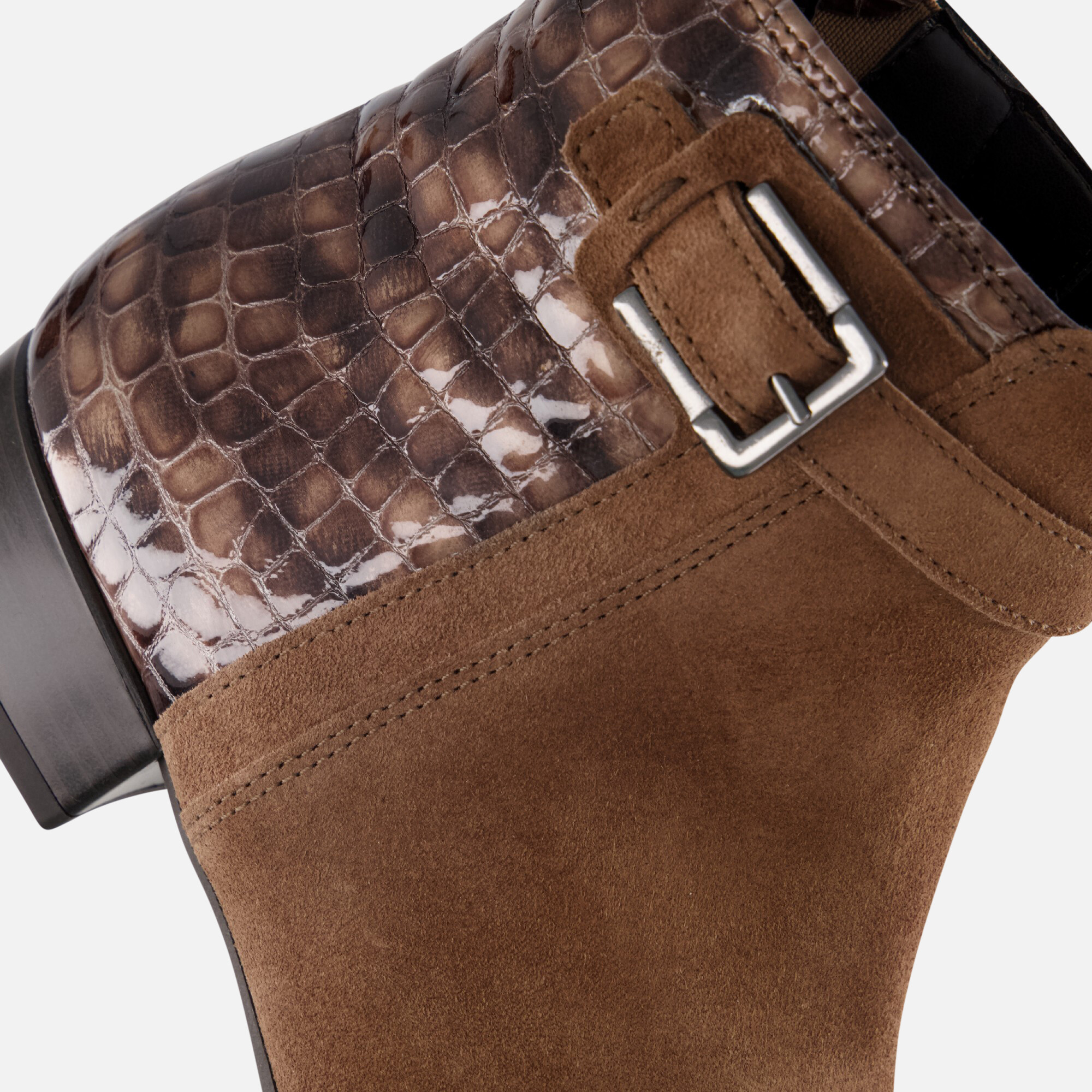 Gabor Enkellaarsjes cognac Suede afbeelding 4