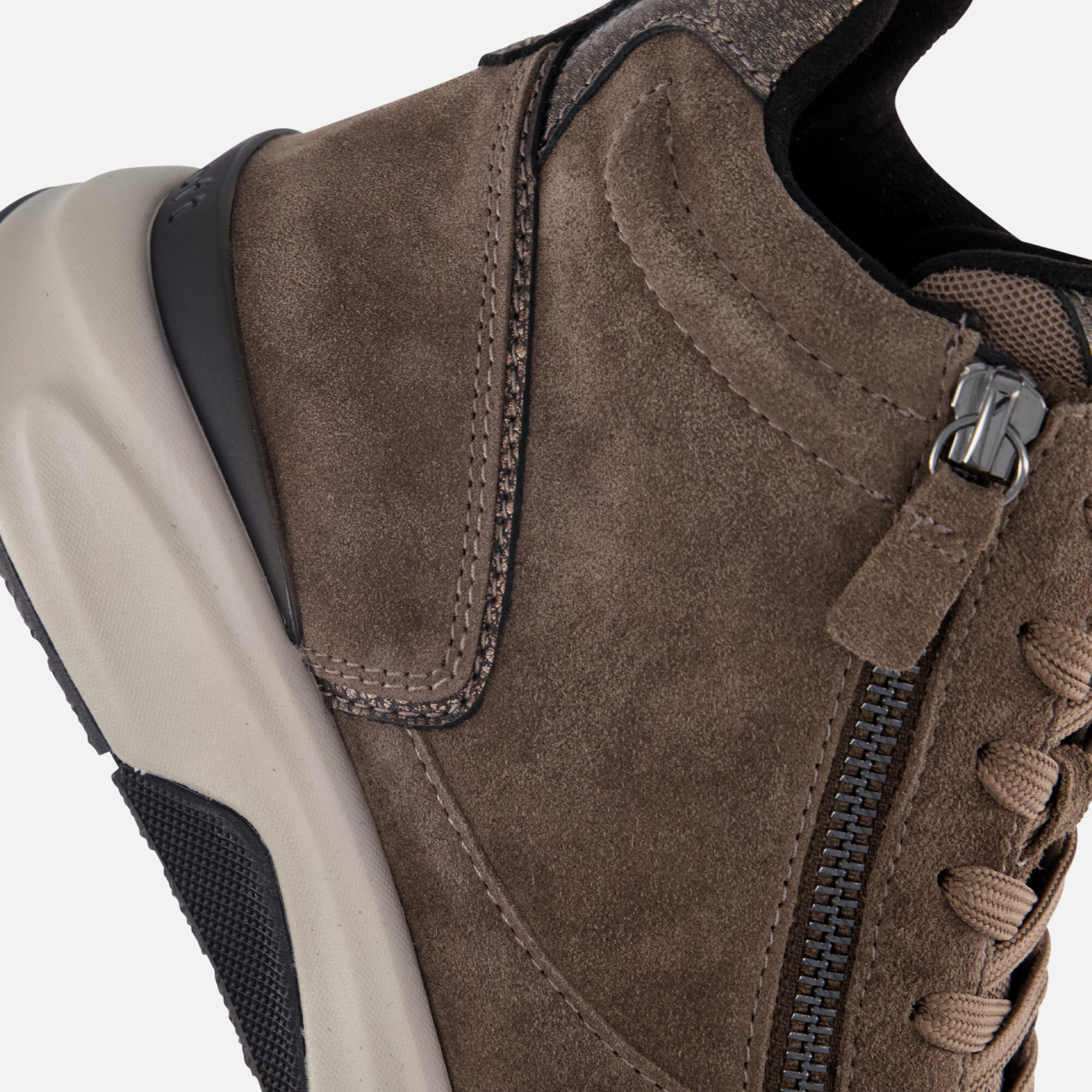 Gabor Rollingsoft Veterboots taupe Suede afbeelding 4