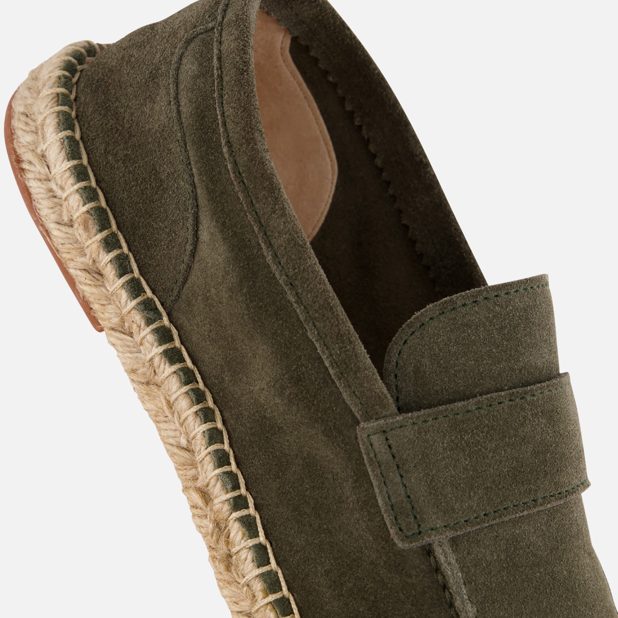 Greve Dune Instappers groen Suede afbeelding 4