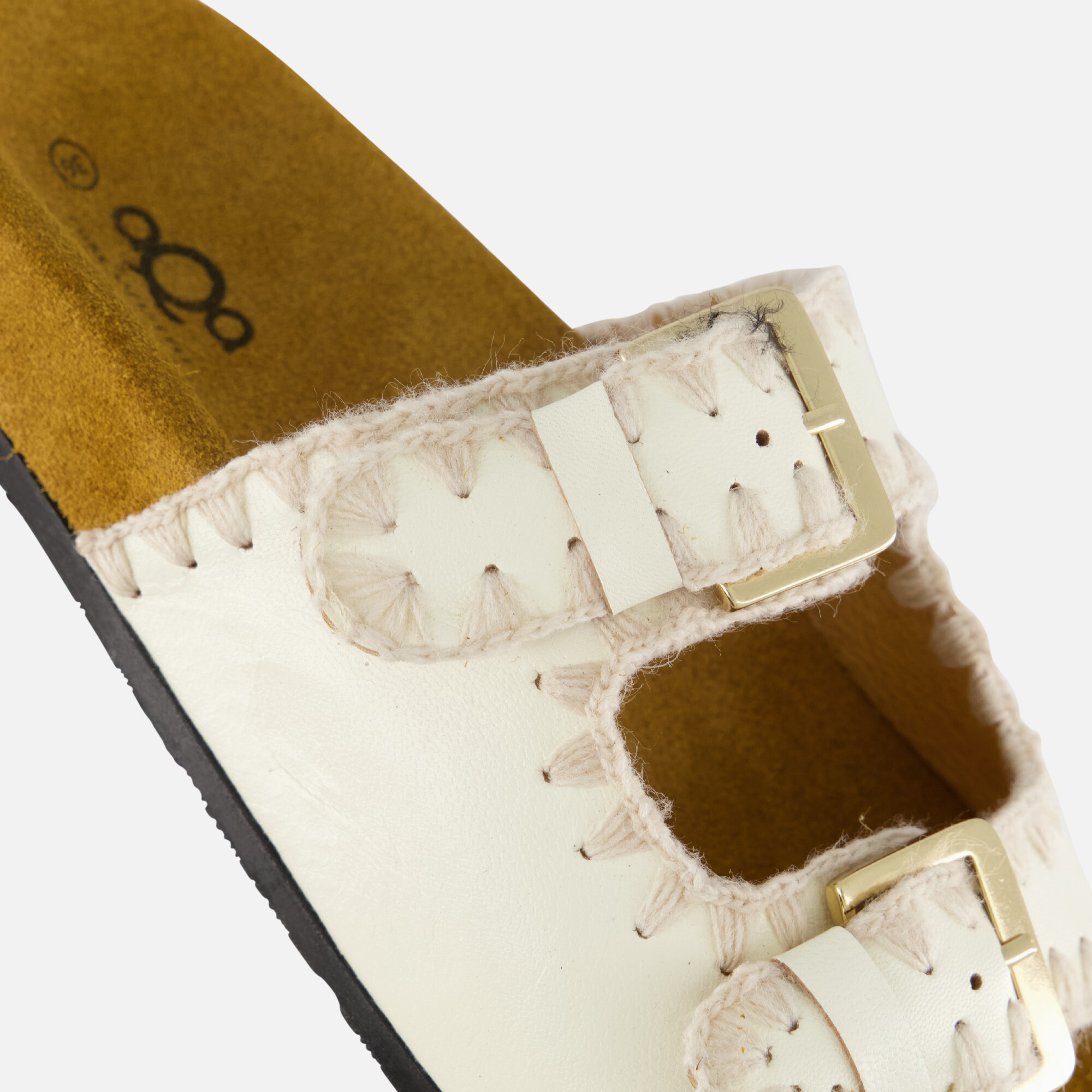 Aqa Slippers beige Textiel afbeelding 3