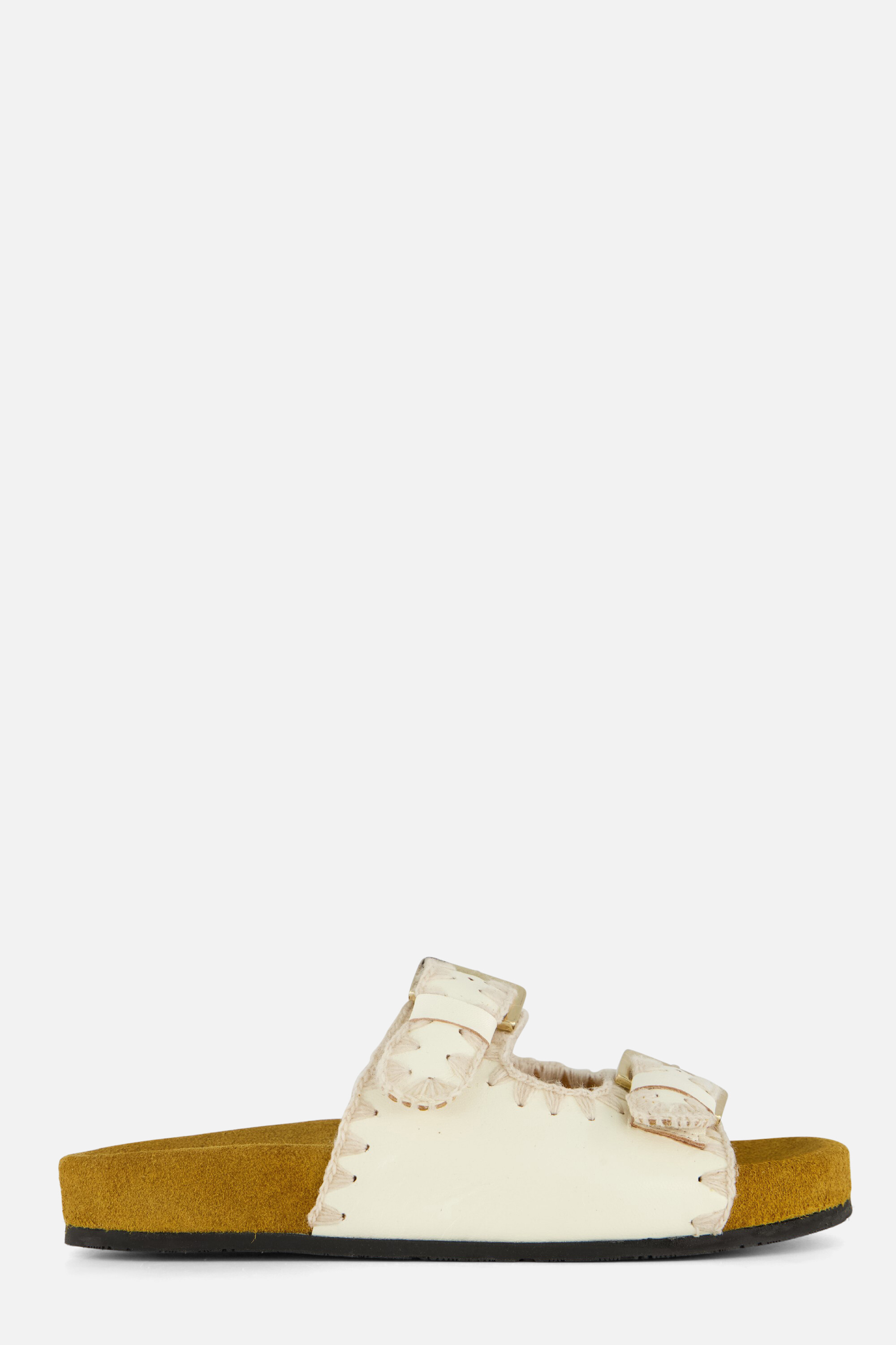 Aqa Slippers beige Textiel afbeelding 4