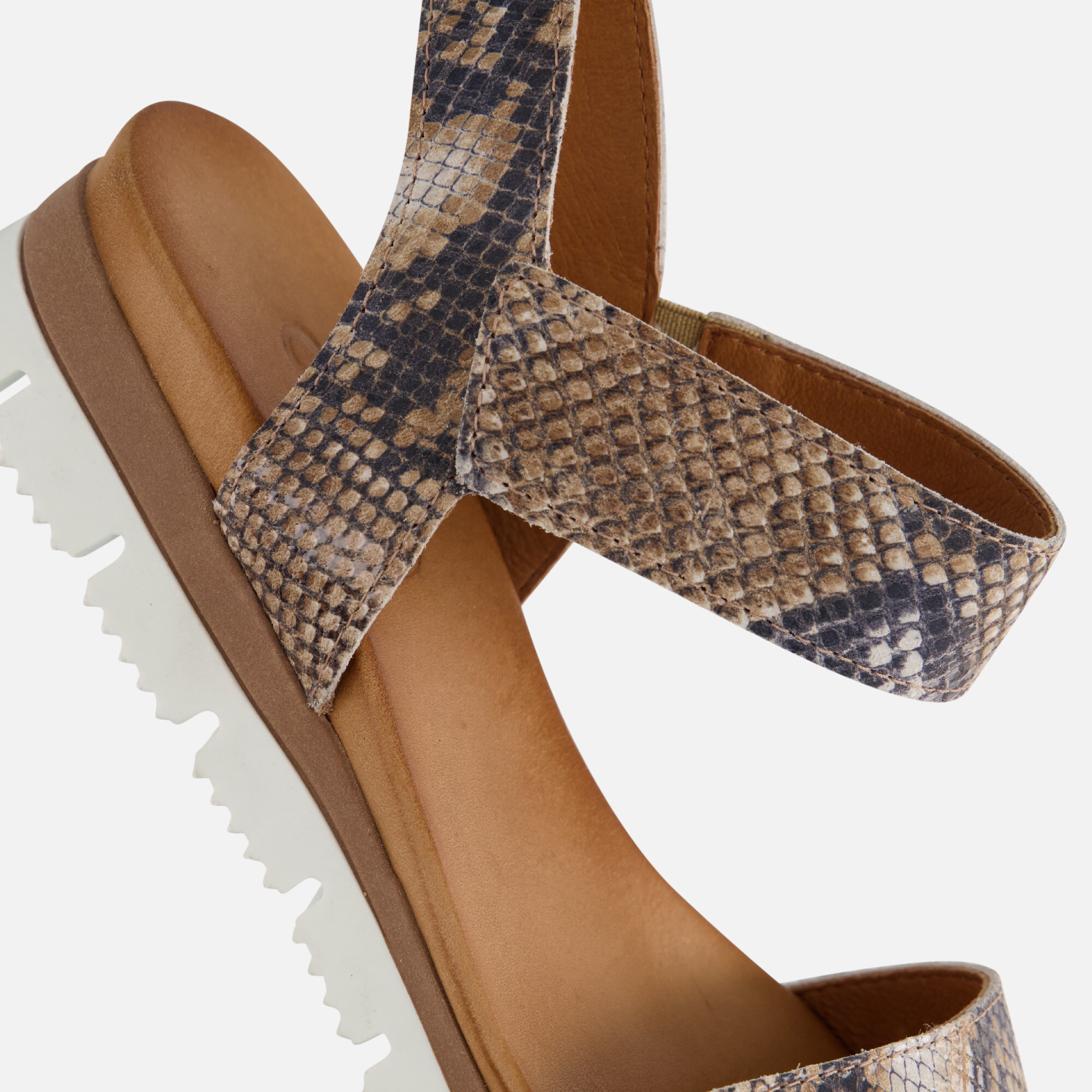 Aqa Snake Sandalen taupe Leer afbeelding 3