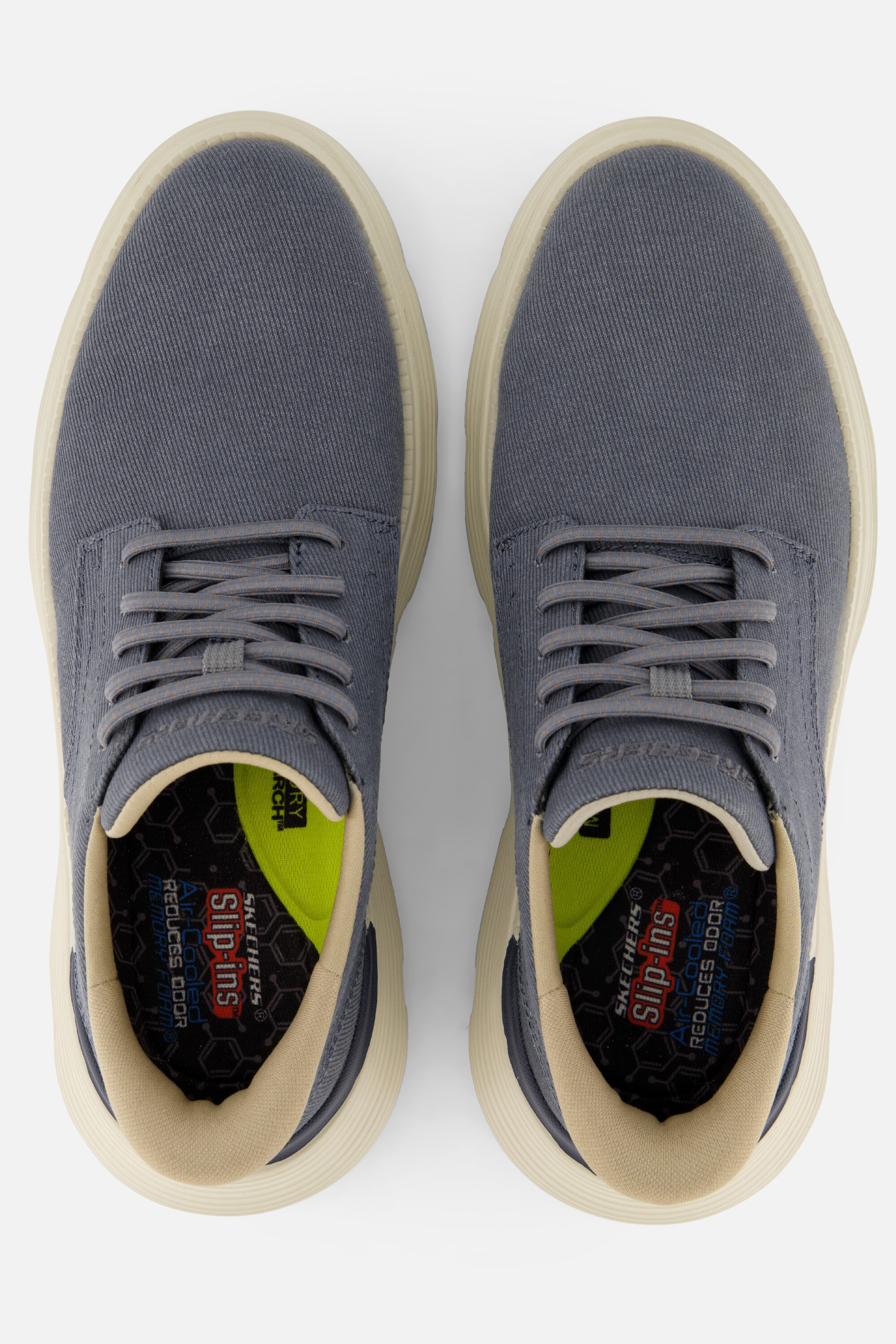 Skechers Garza Clive Instappers blauw Textiel afbeelding 2