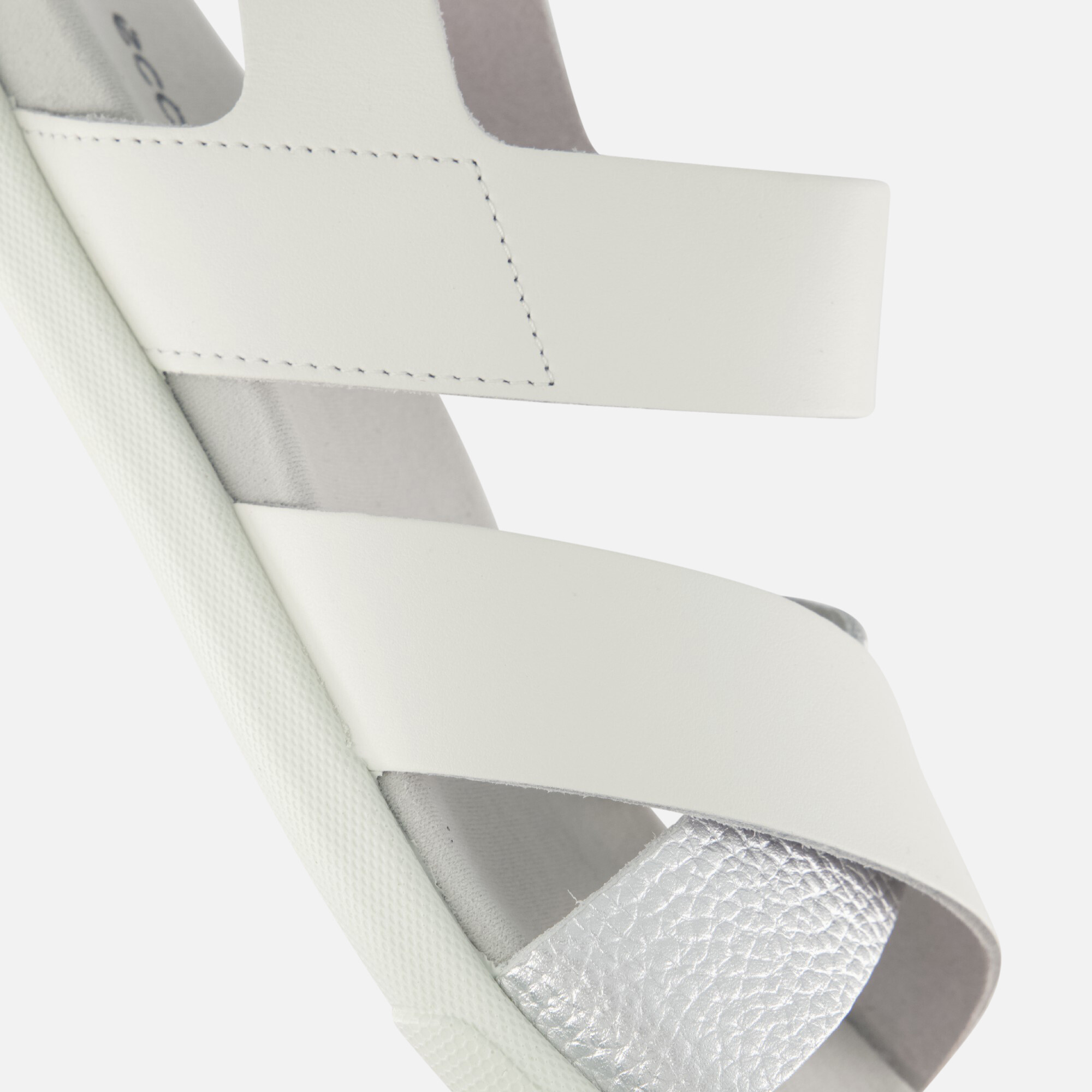 Ecco Samara Sandalen wit Leer afbeelding 3