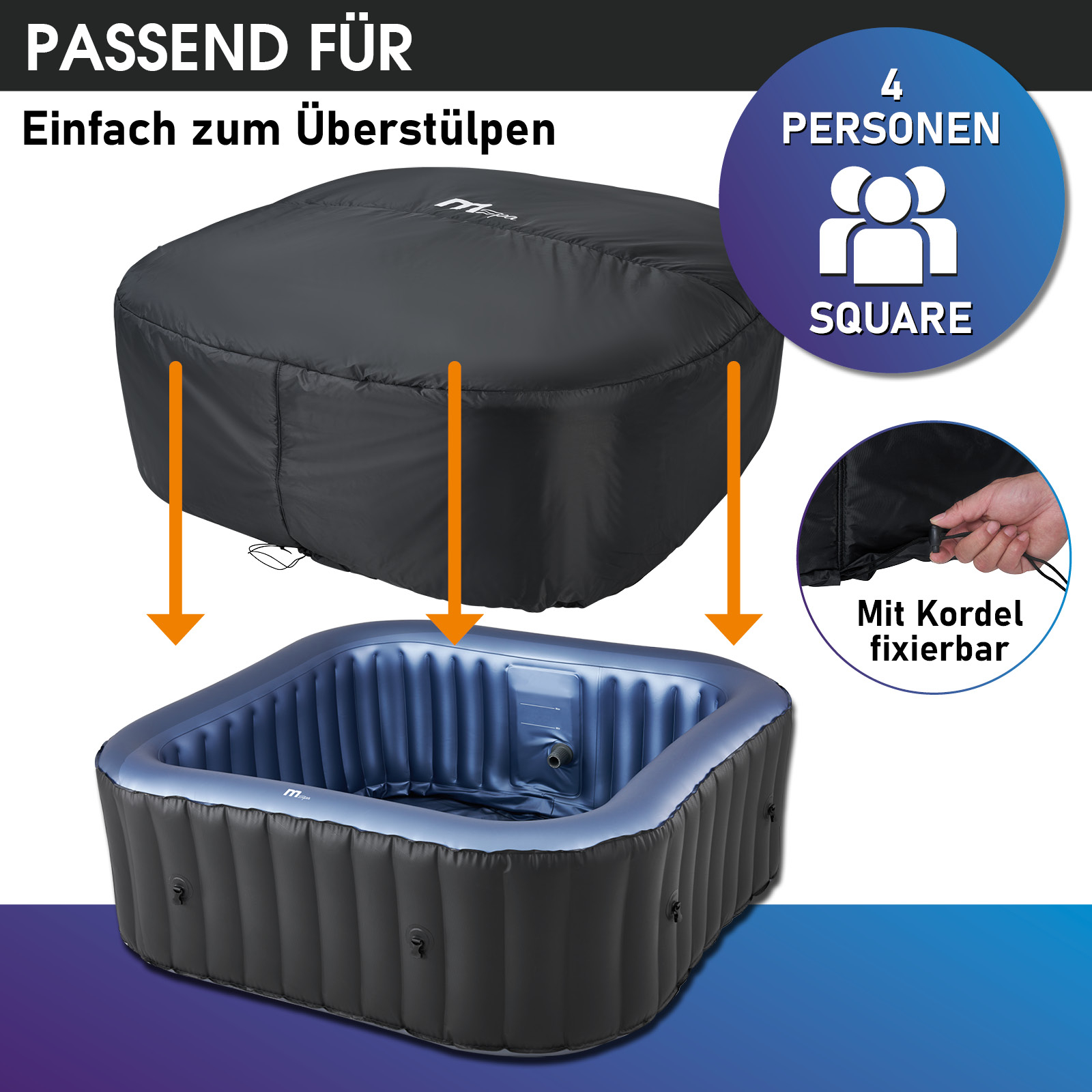 Lay-Z-Spa® Thermische Afdekking Vierkant - 180 cm | De Boet