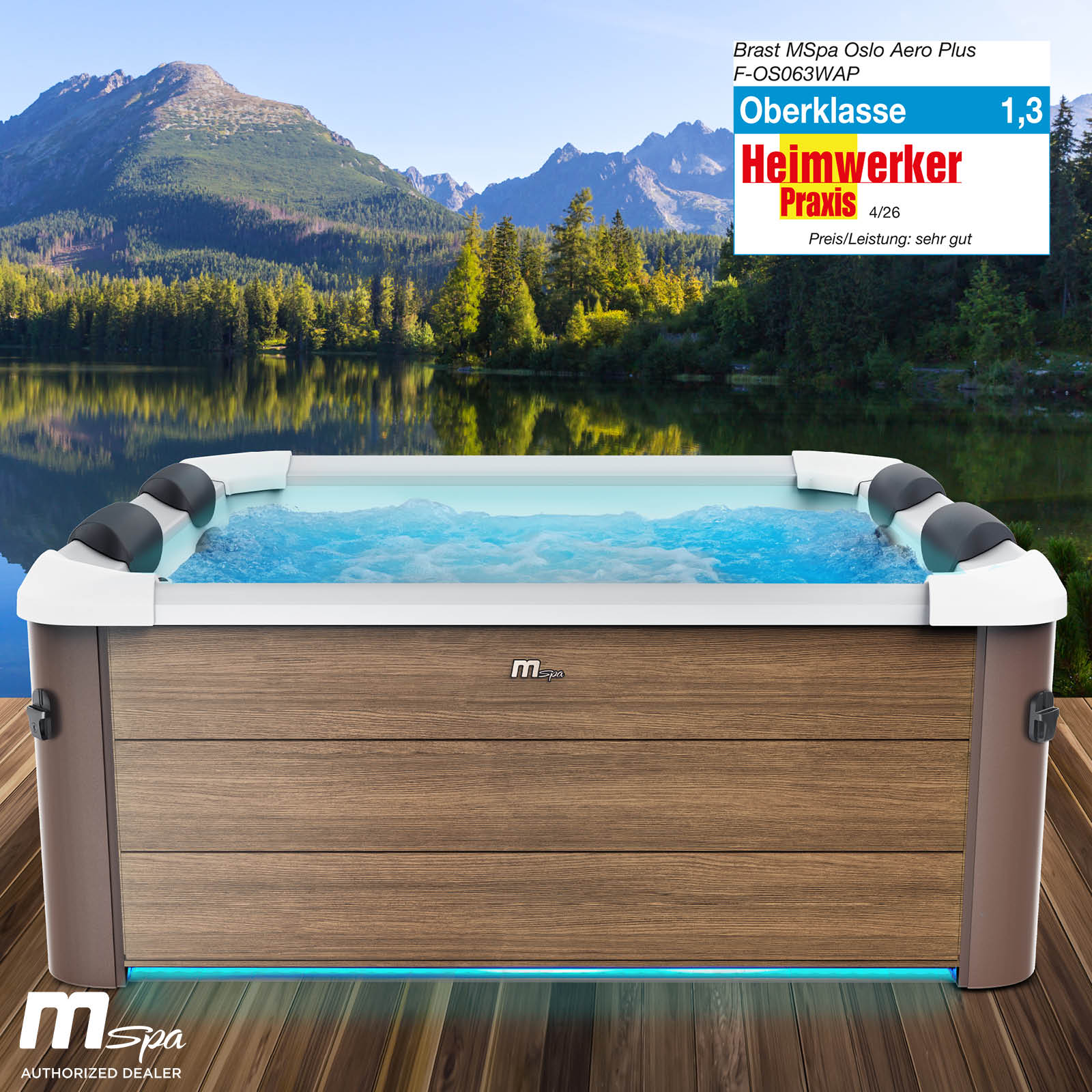 MSpa Whirlpool OSLO AMBER AERO PLUS 6 Personen