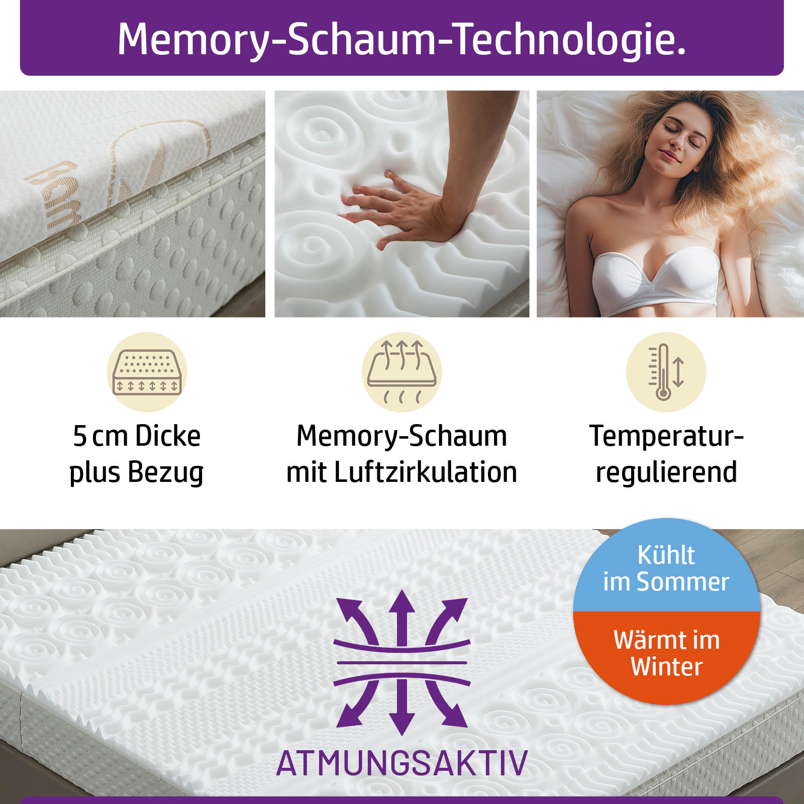 Verwunderlich Memory Schaum Topper Bilder