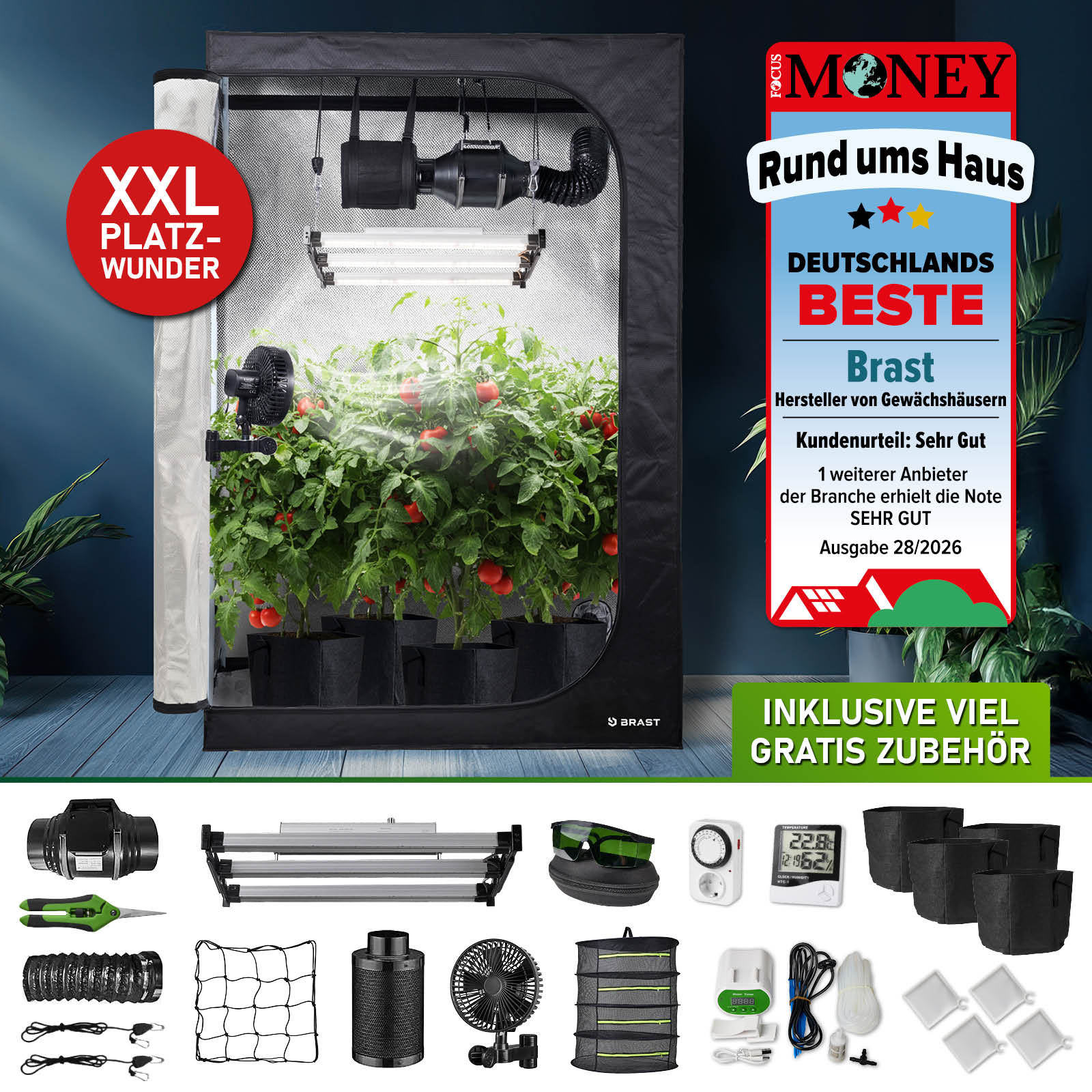 BRAST GrowCube XXL Komplettset