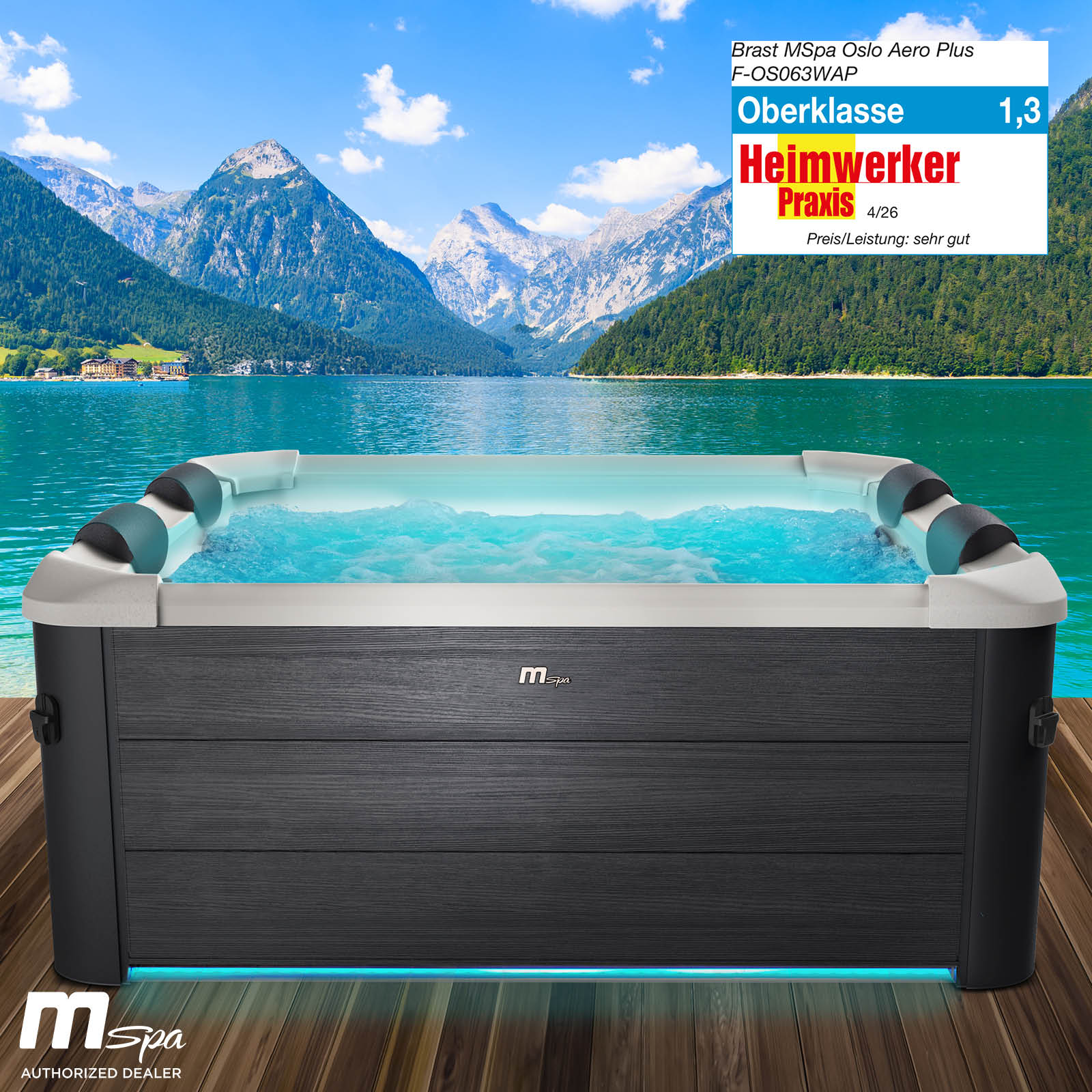 MSpa Whirlpool OSLO AERO PLUS 6 Personen mit LED
