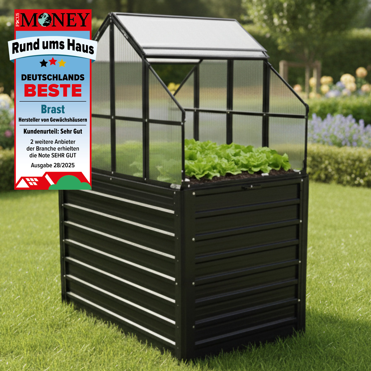 In1 Hochbeet mit Gewächshaus-Aufsatz Classic