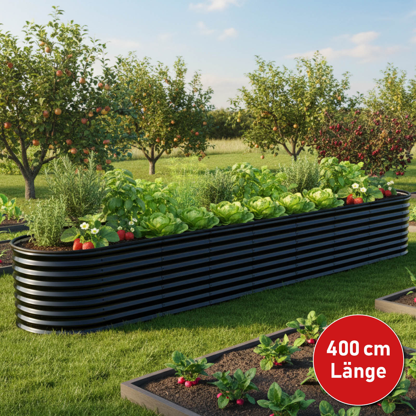 BRAST JULIA Raised Garden Bed Black