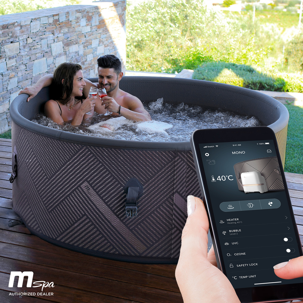 MSpa Whirlpool aufblasbar MONO 6 Personen