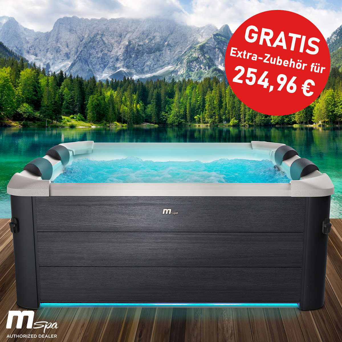 Mspa Whirlpool OSLO Maxi Set 6 Personen mit LED