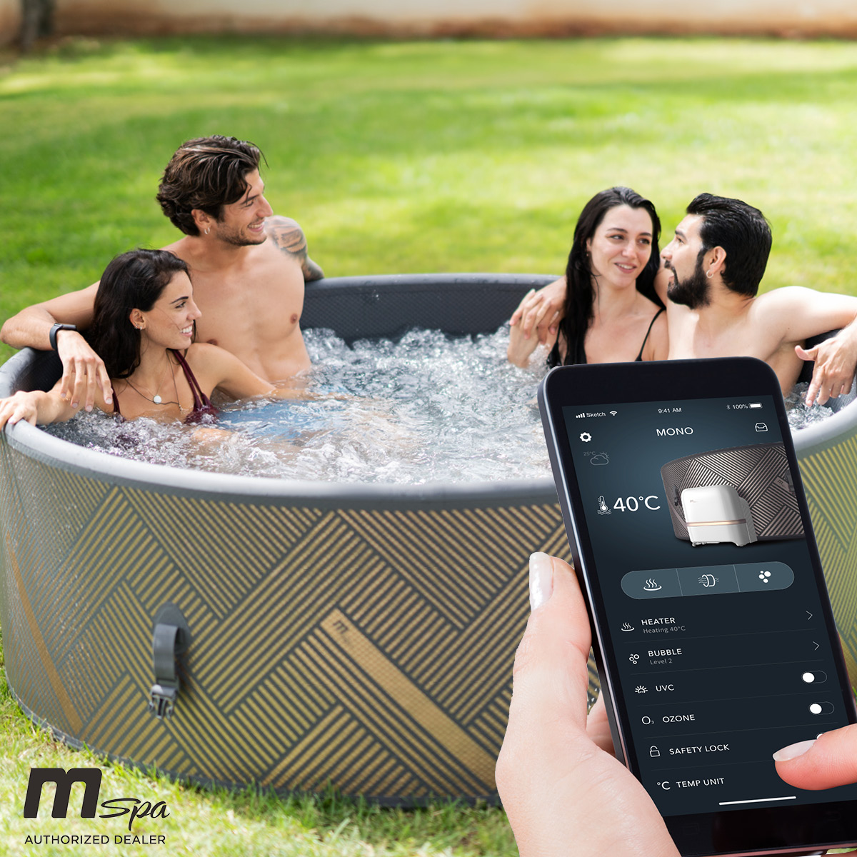 MSpa Whirlpool aufblasbar MONO 8 Personen