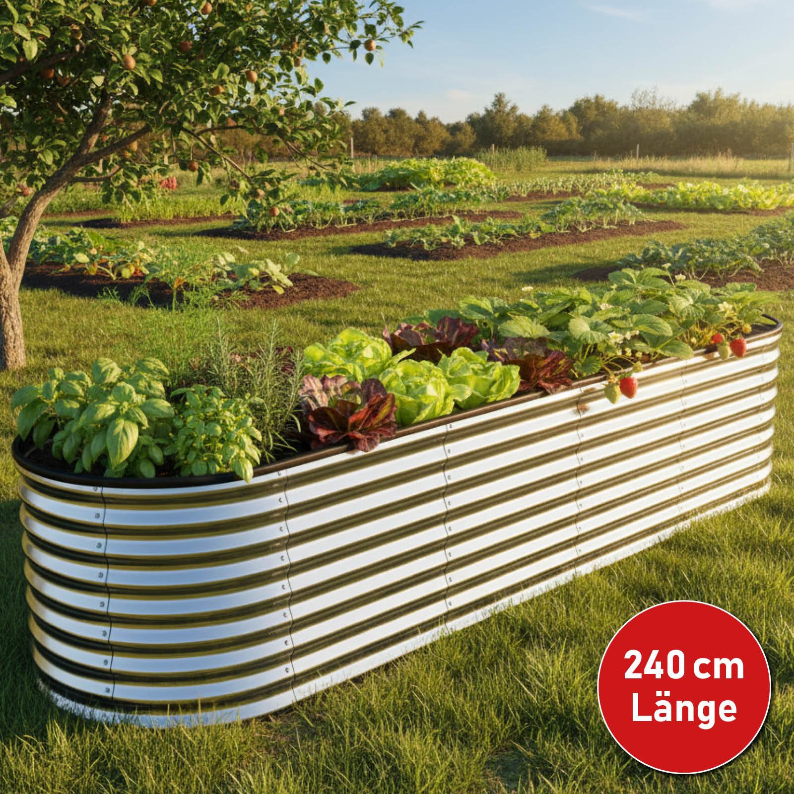 BRAST JULIA Midi Raised Garden Bed Silver