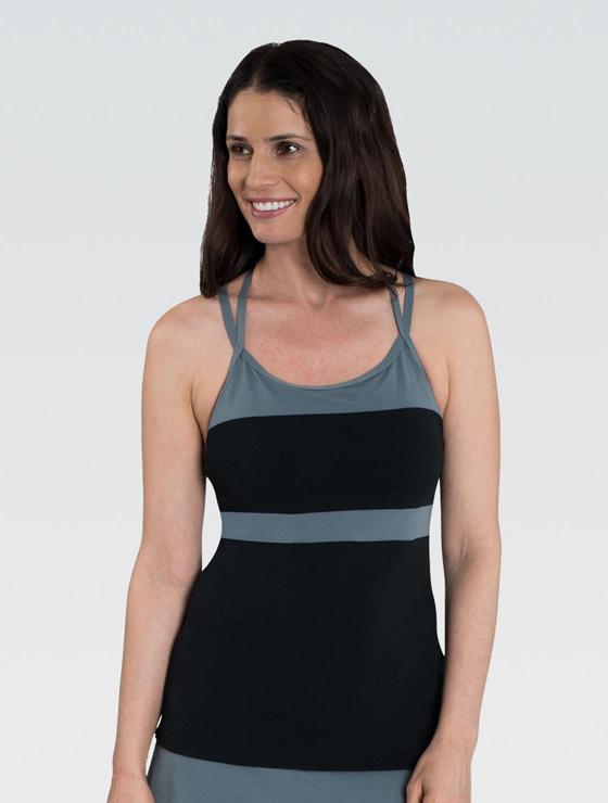 Gray sales tankini top