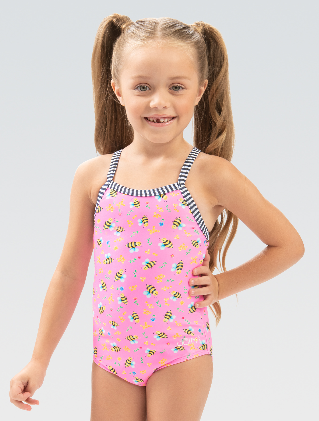 Girls' Buzy Beez Print One Piece Swimsuit | Chlorine Resistant