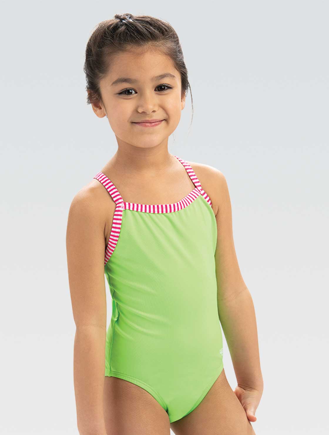 Girls green swimsuit store