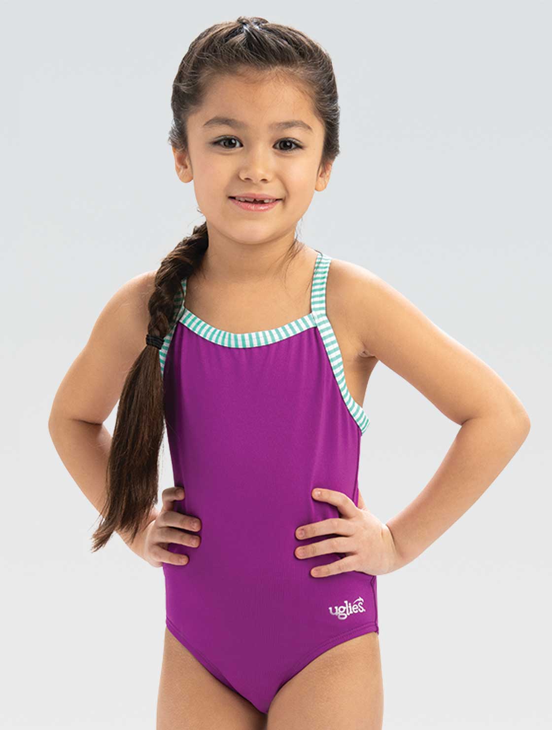 Girls purple swimsuit store