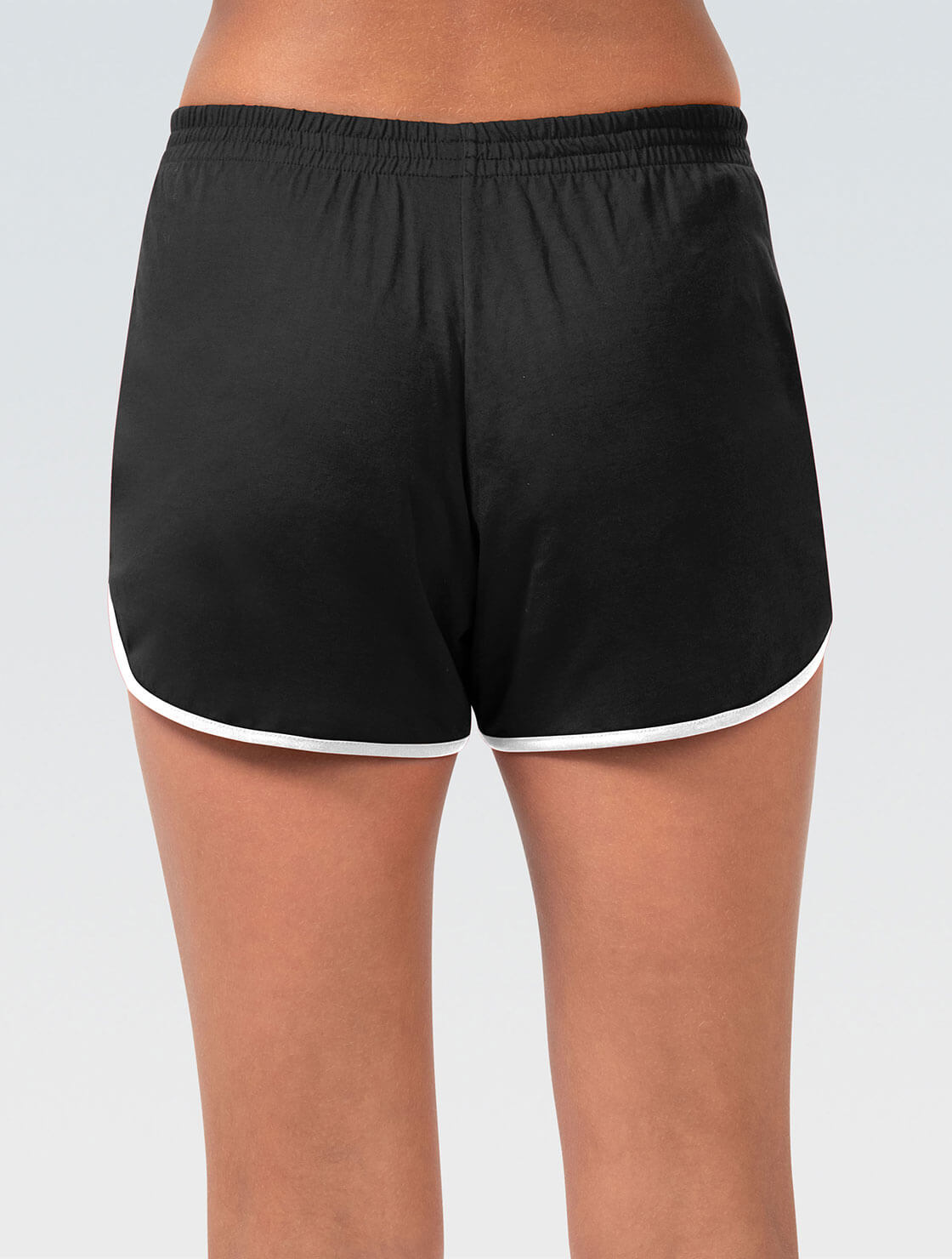 Women's Black Retro Knit Shorts : PSH02-016 | GK Elite