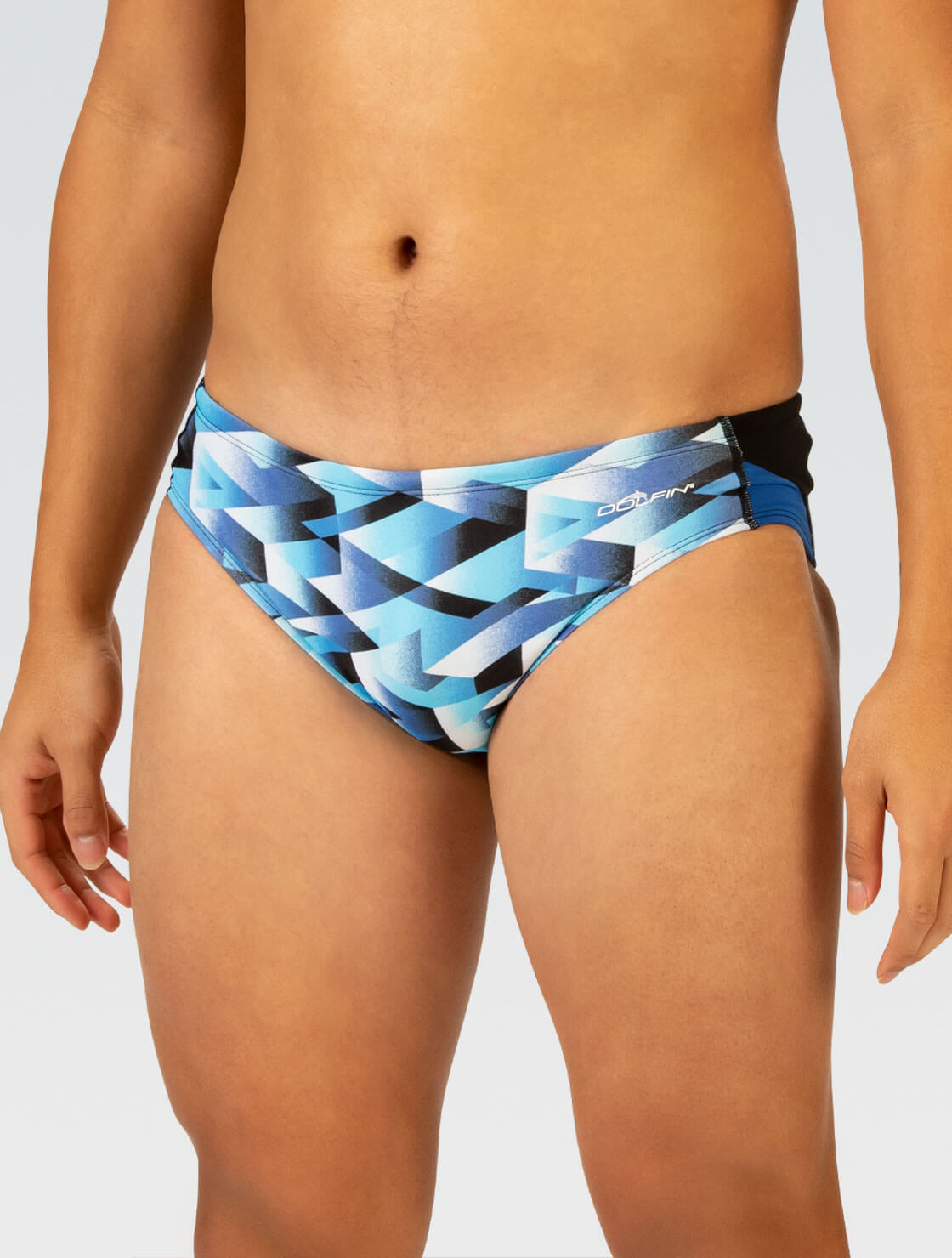 Men's Blue Molten Print Racer Swimsuit | All Over Print