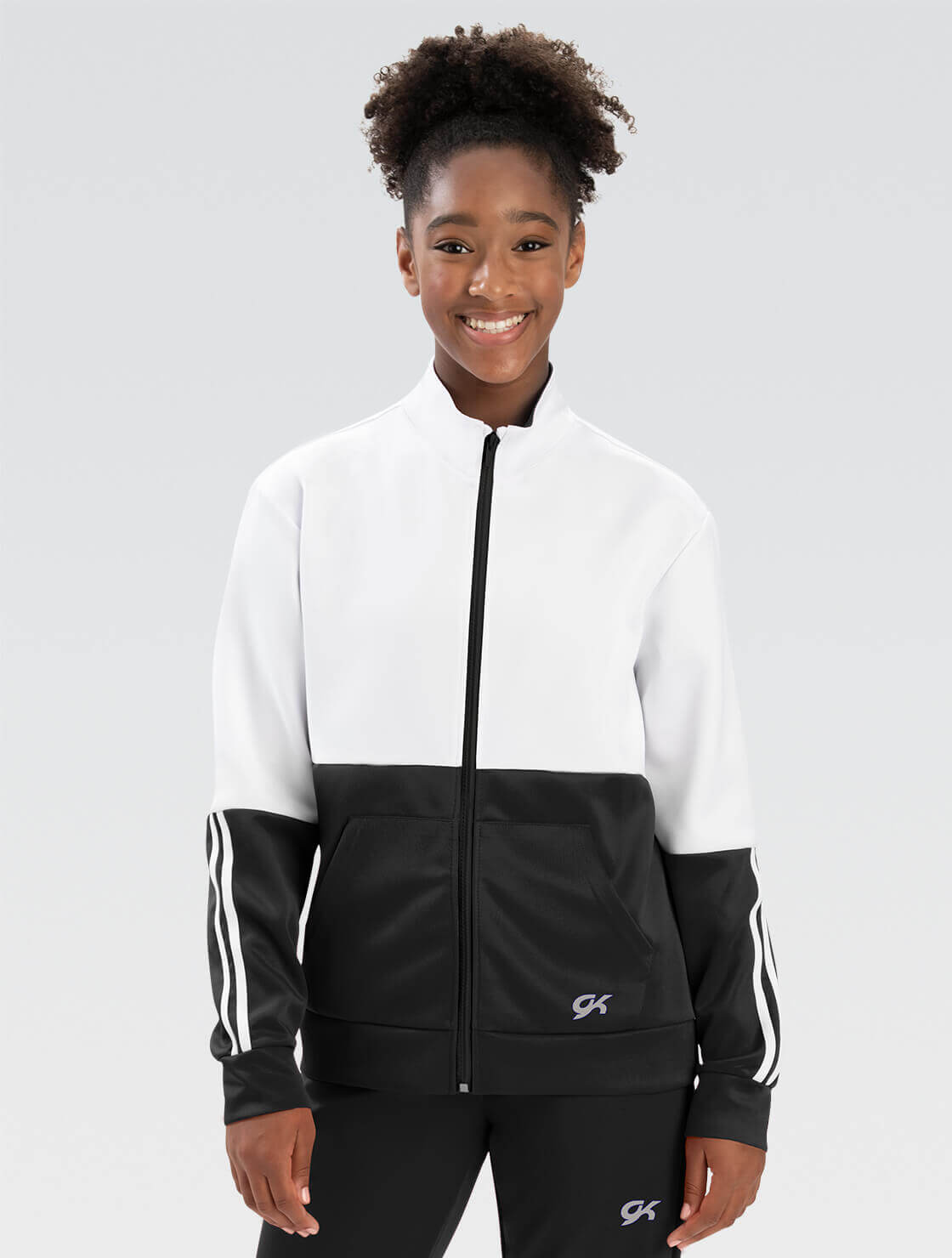Unisex Black and White Colorblock Jacket | GK Elite