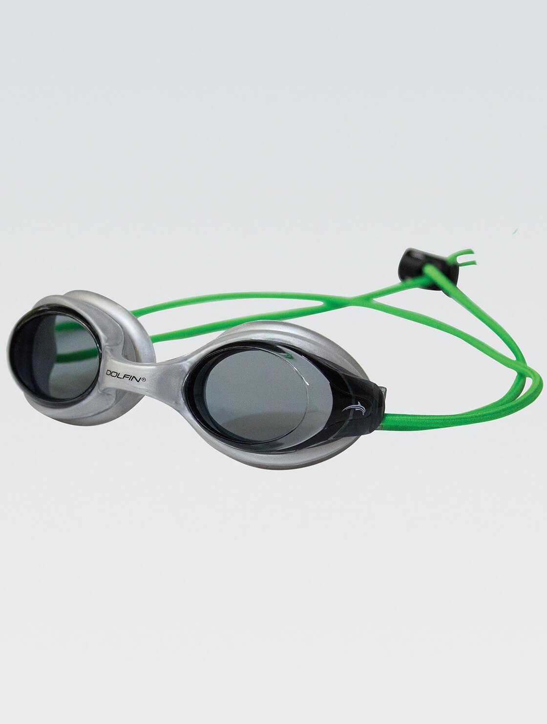 Bungee Racer Silver Green Goggle 13BOGS SGR Dolfin Swimwear