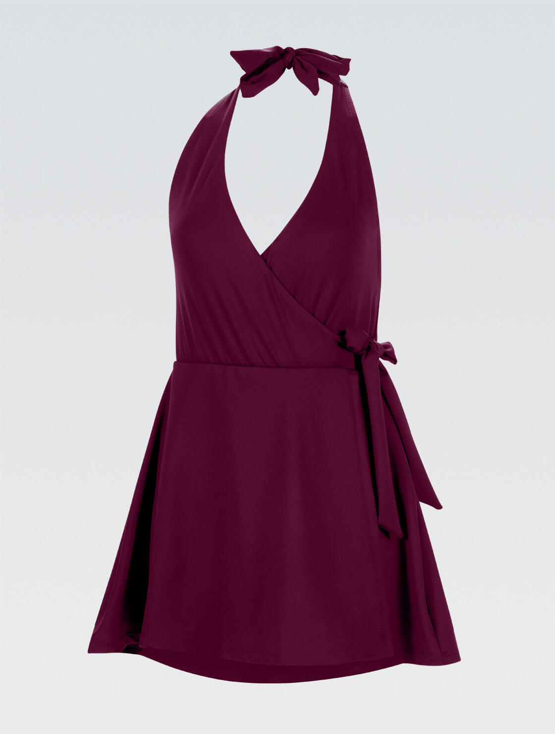 Halter wrap swim dress discount