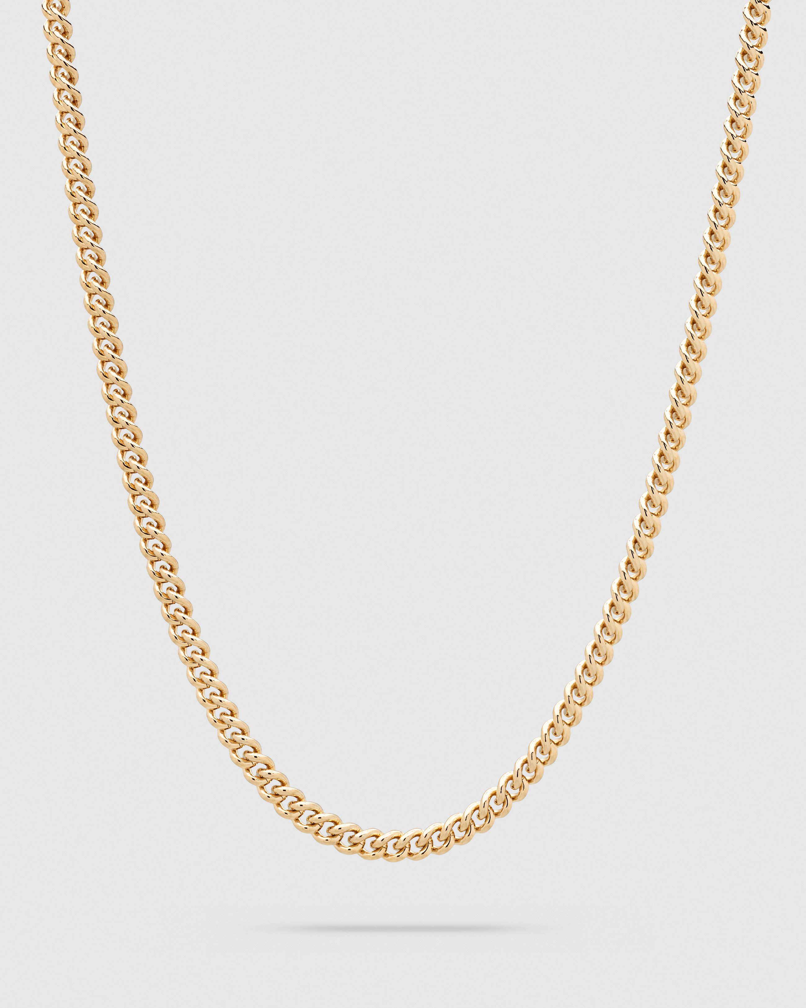 Rounded Curb Bracelet Thin Gold - Tom Wood Project Official