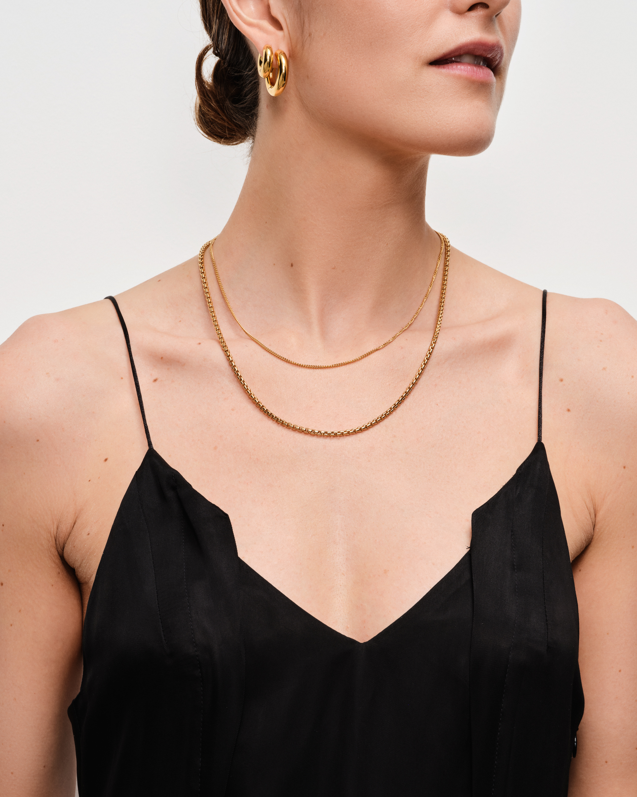 TOM WOOD Square chain gold ネックレス