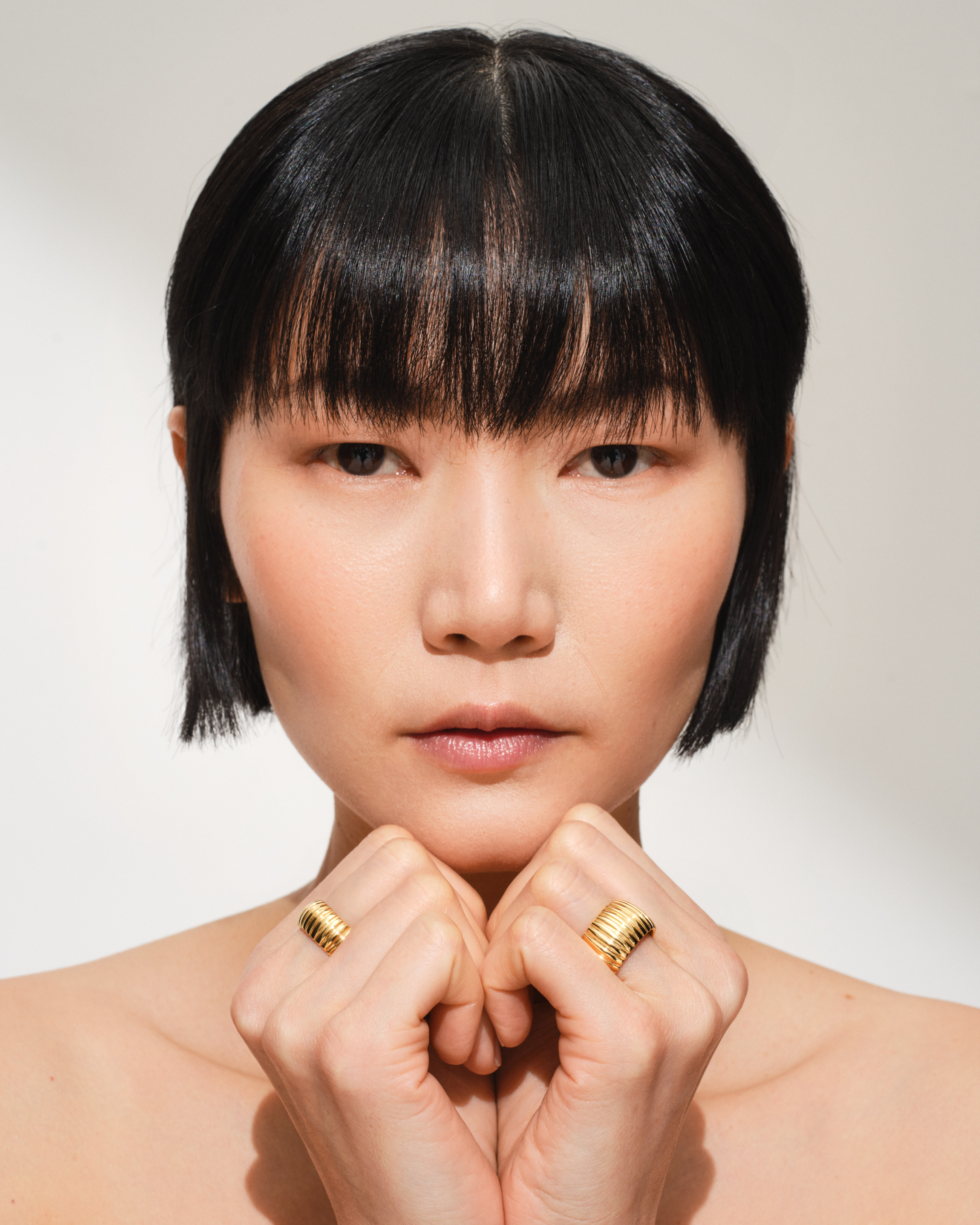 Mesh Ring Gold Diamonds - Tom Wood Project Official Online Store