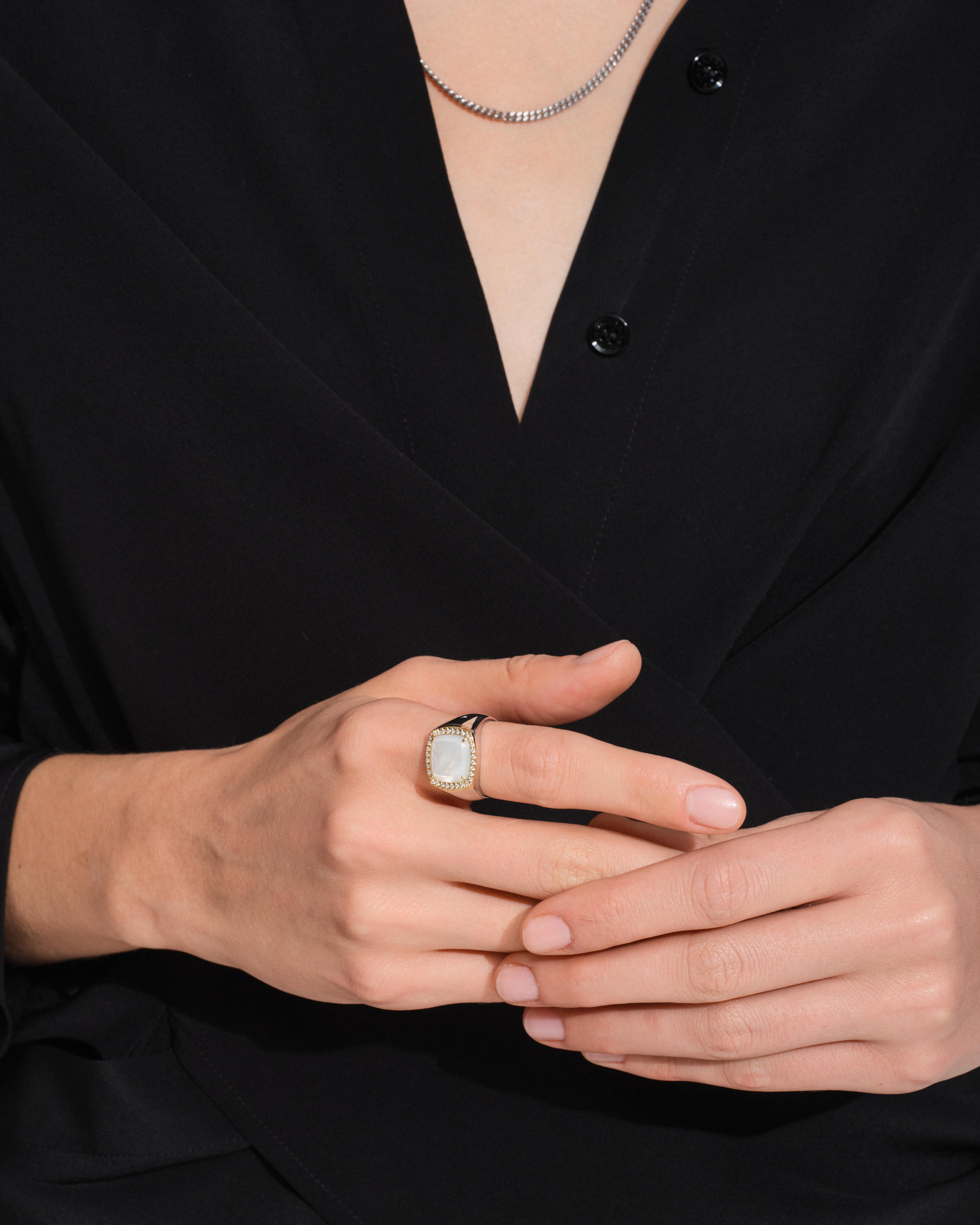 May Ring Black Onyx with Diamonds - Tom Wood Project