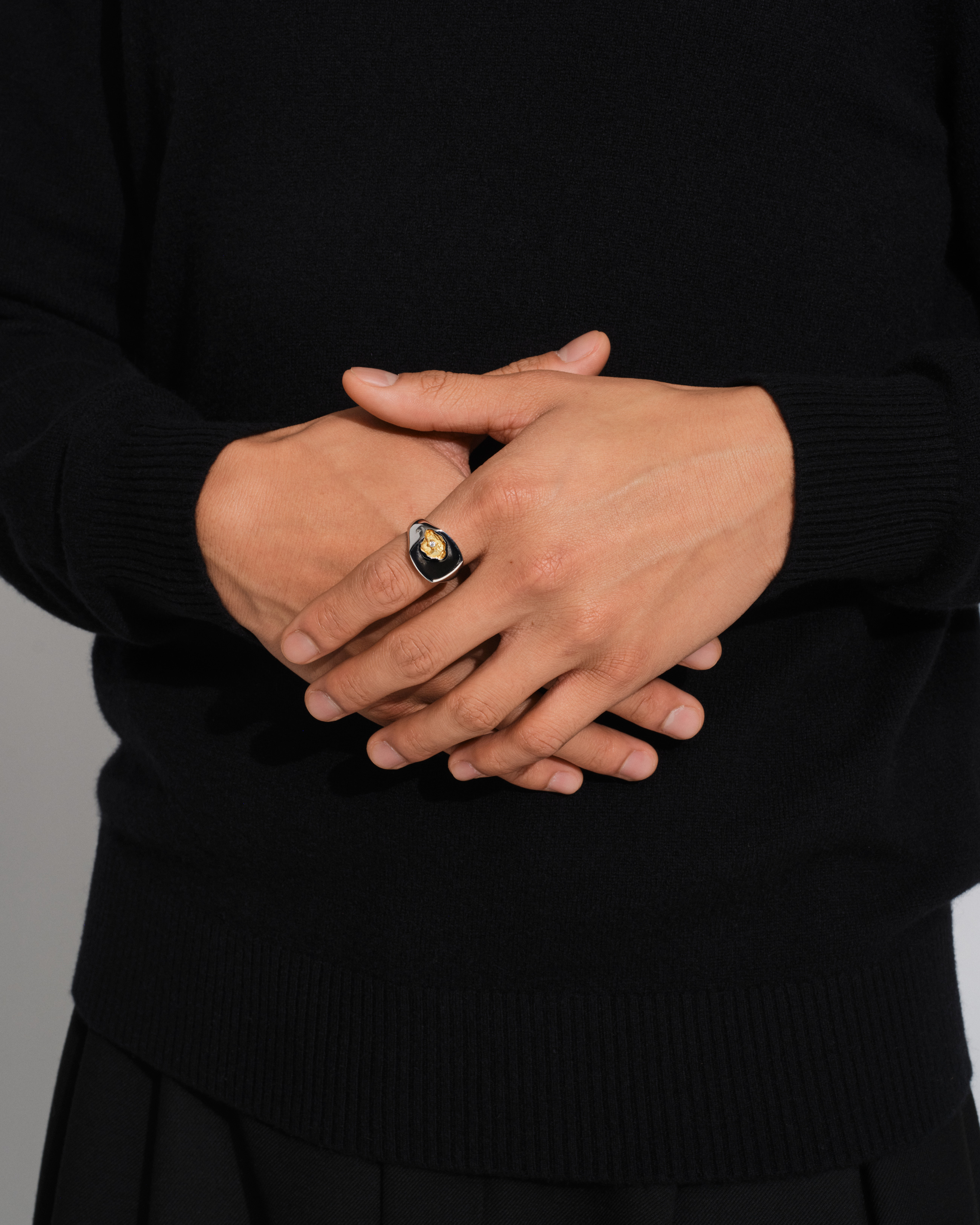 ブランド一覧 | ワールド オンラインストア Mined Official Project Wood Tom - Diamond Black Large Ring アクセサリー