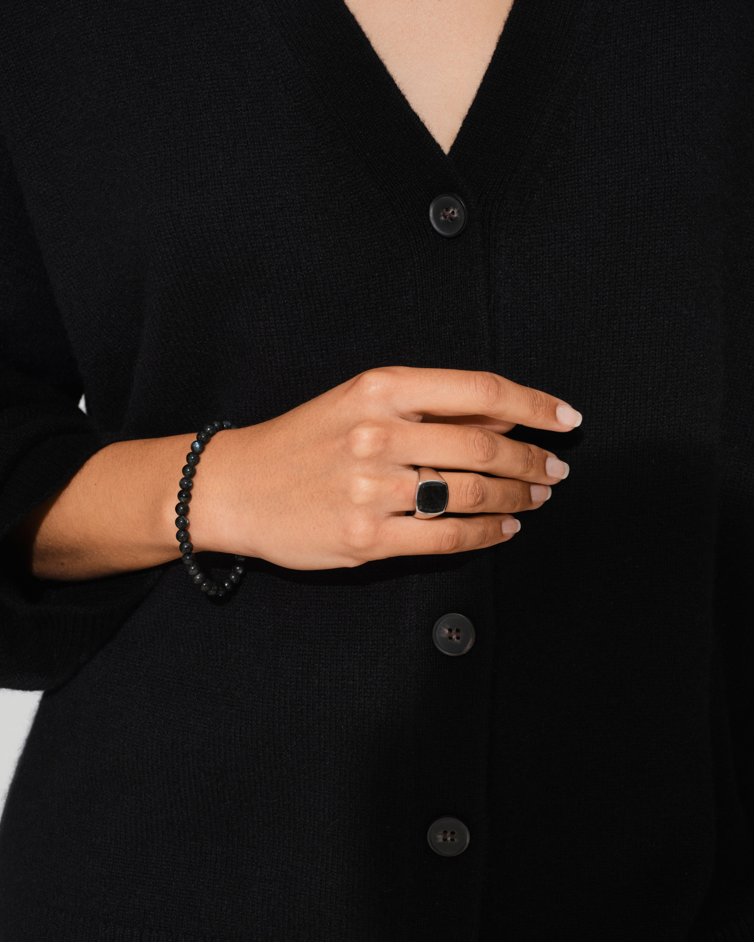 Kay Ring Black Larvikite - Tom Wood Project Official Online