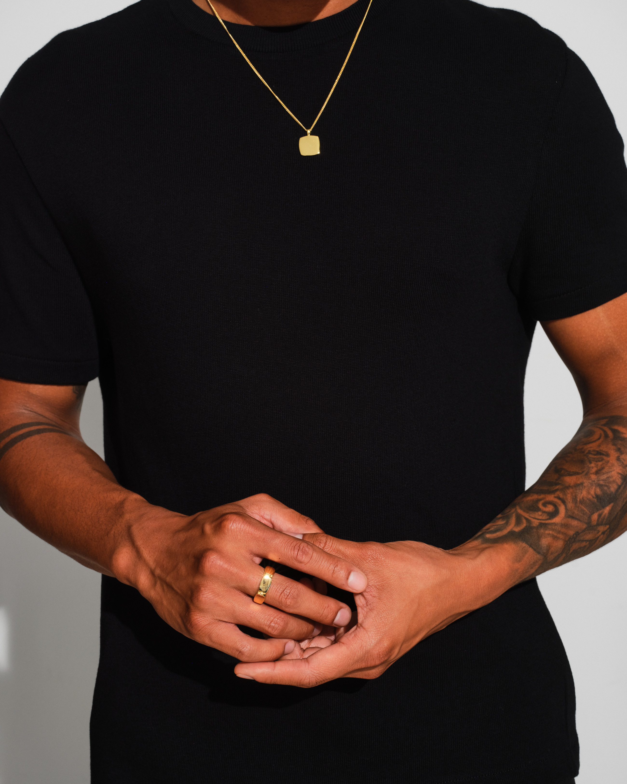 【Tom Wood】Umi Pendant Gold Cushion Pendant Onyx Gold - Tom Wood Project Official Online