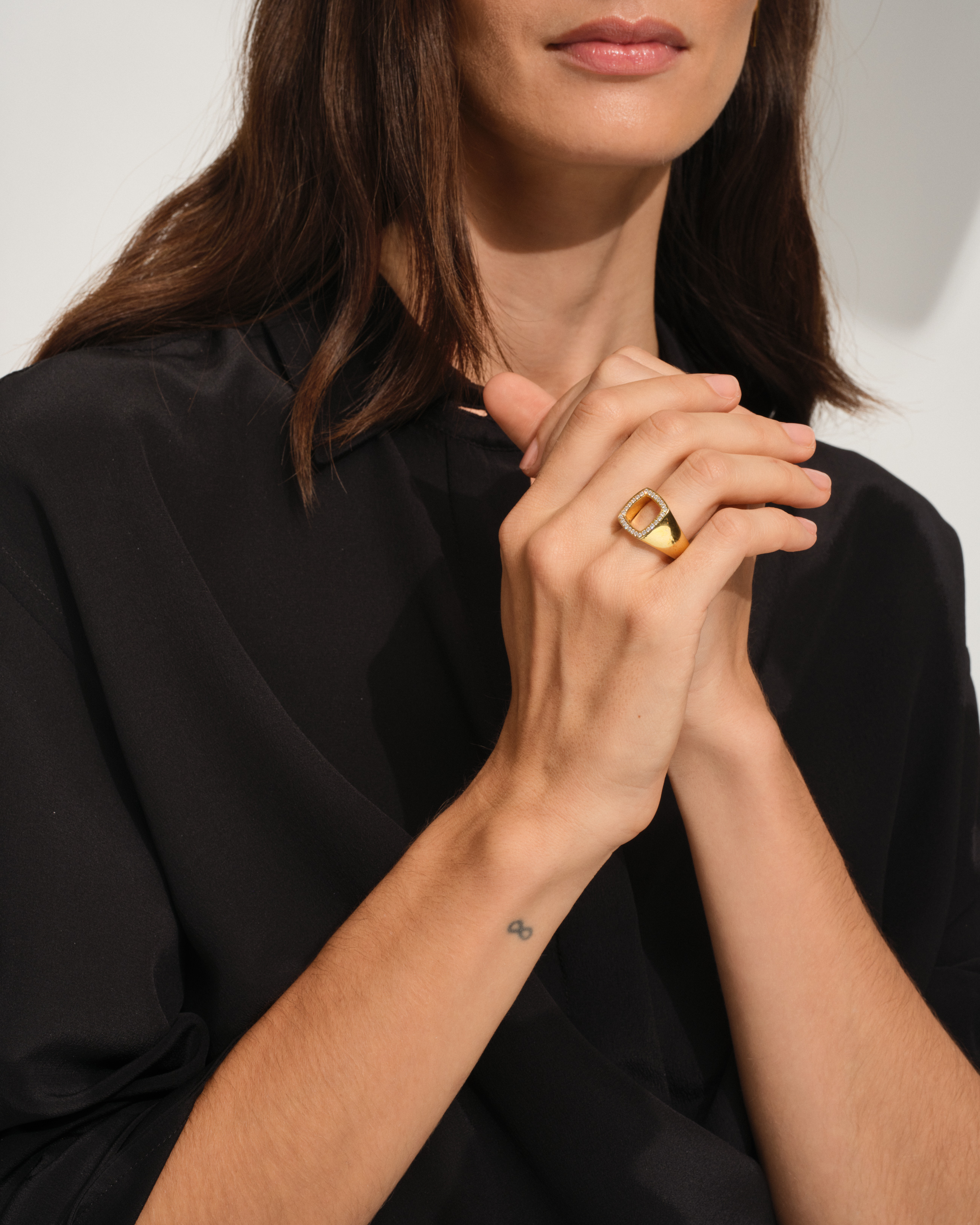 TOM WOOD Cushion Open Ring Size 60 Cushion Open Gold - Tom Wood