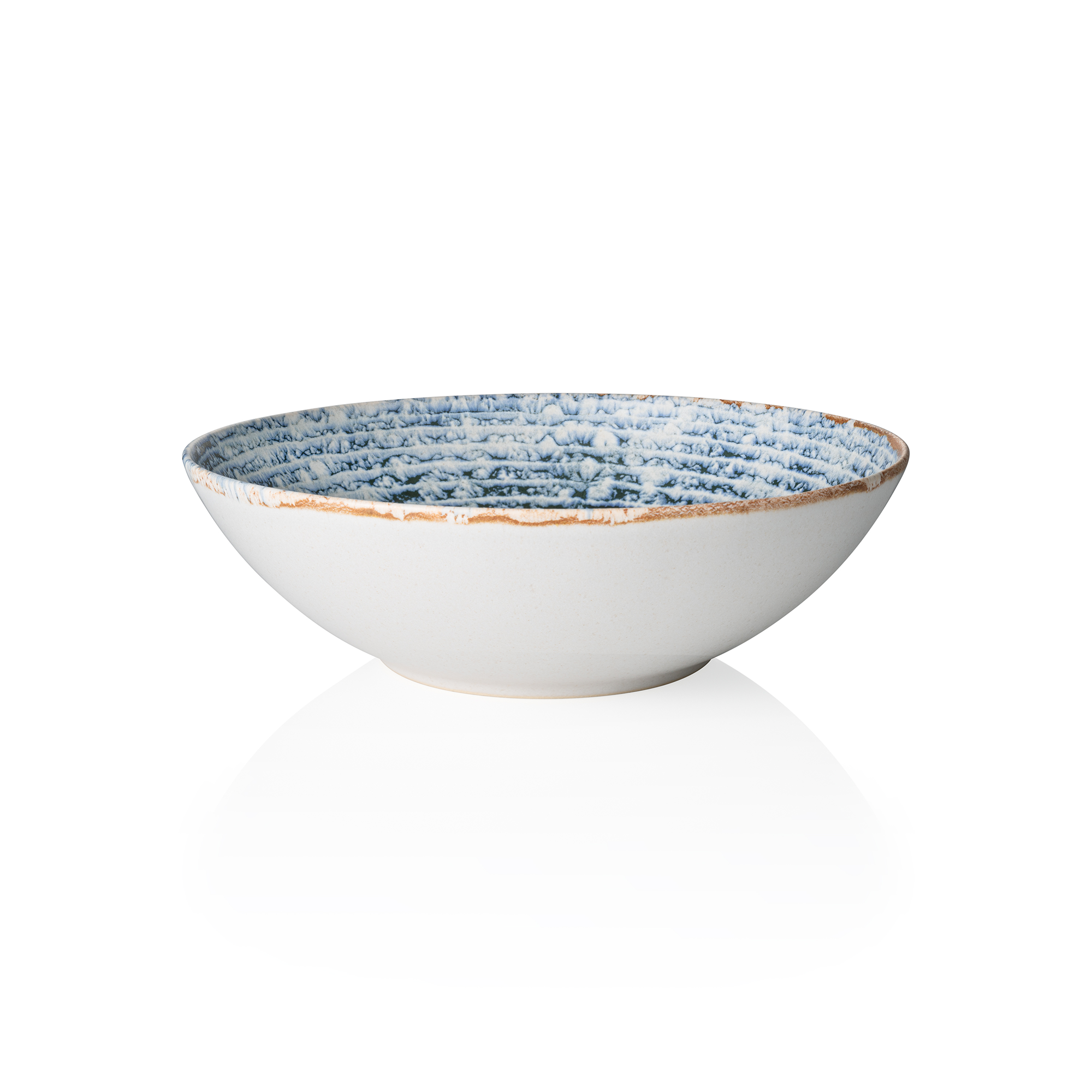 Rockzzero Arctic Stoneware Deep Bowl Set Dia 24 cm 1.7 L Pack of 4
