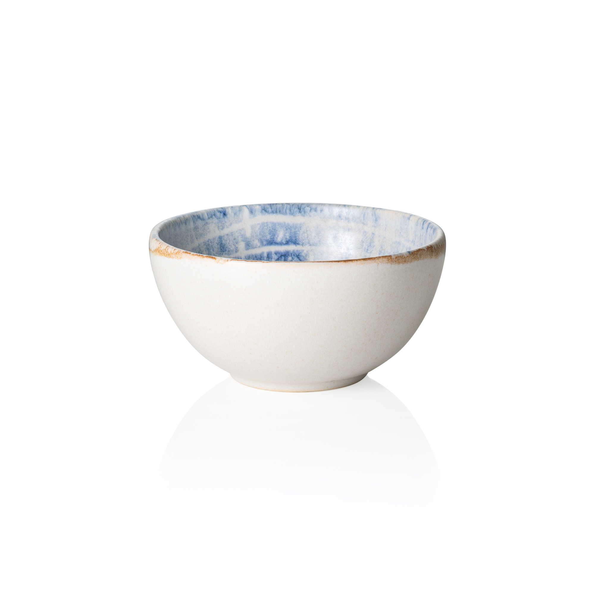 Rockzzero Coupe Arctic Stoneware Bowl Set, Deep, Dia 10 cm, 0.2 L, Pack of 6