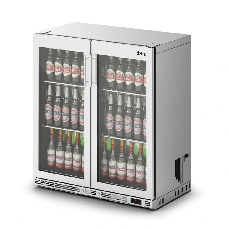 IMC Ventus V90 Bottle Cooler [Front Load] - Full Front Glass Door - Stainless Steel Frame - H 900 mm