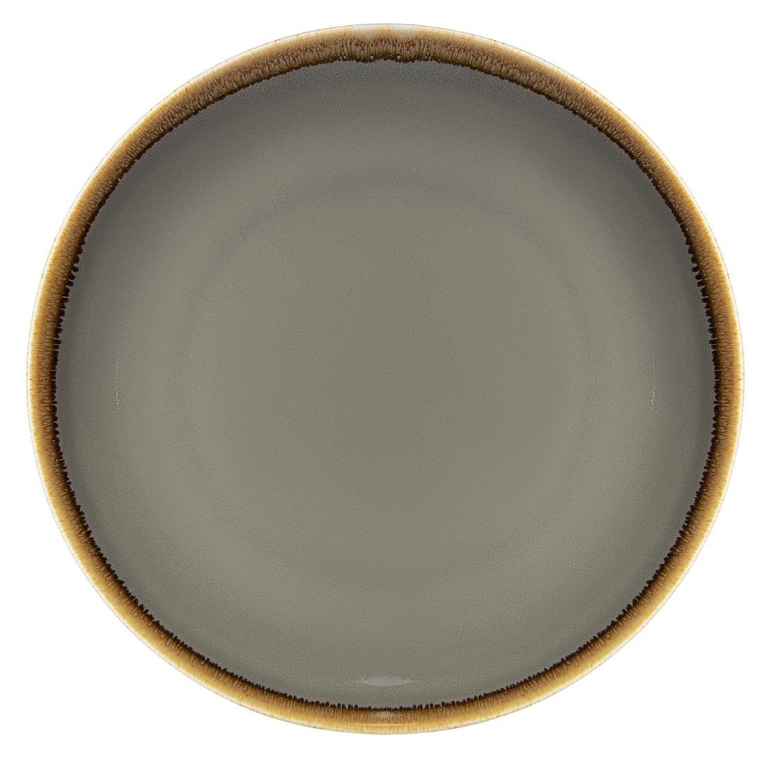 Olympia Kiln Round Coupe Plate Smoke 280mm (4 Pack)