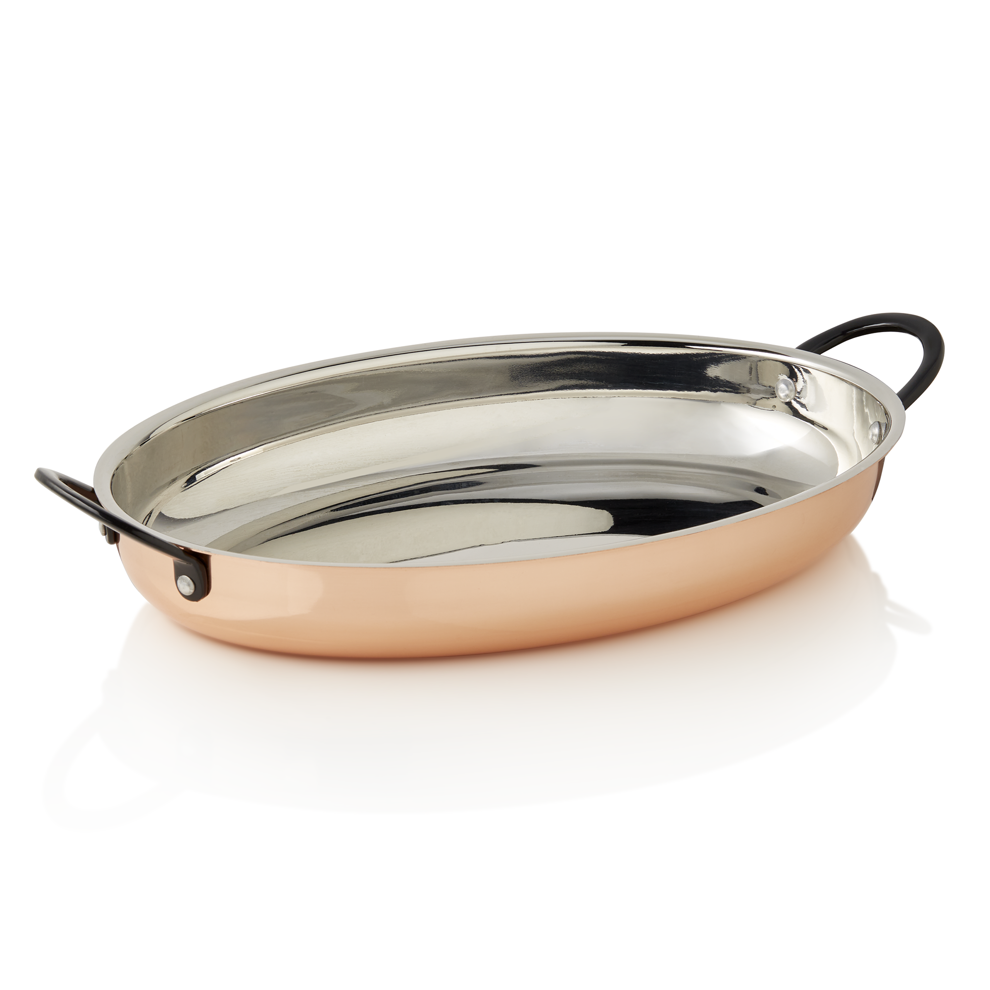 Steel & Style Ruby Serving Pan, Copper & Brass, 0.9 L, 30x22 cm