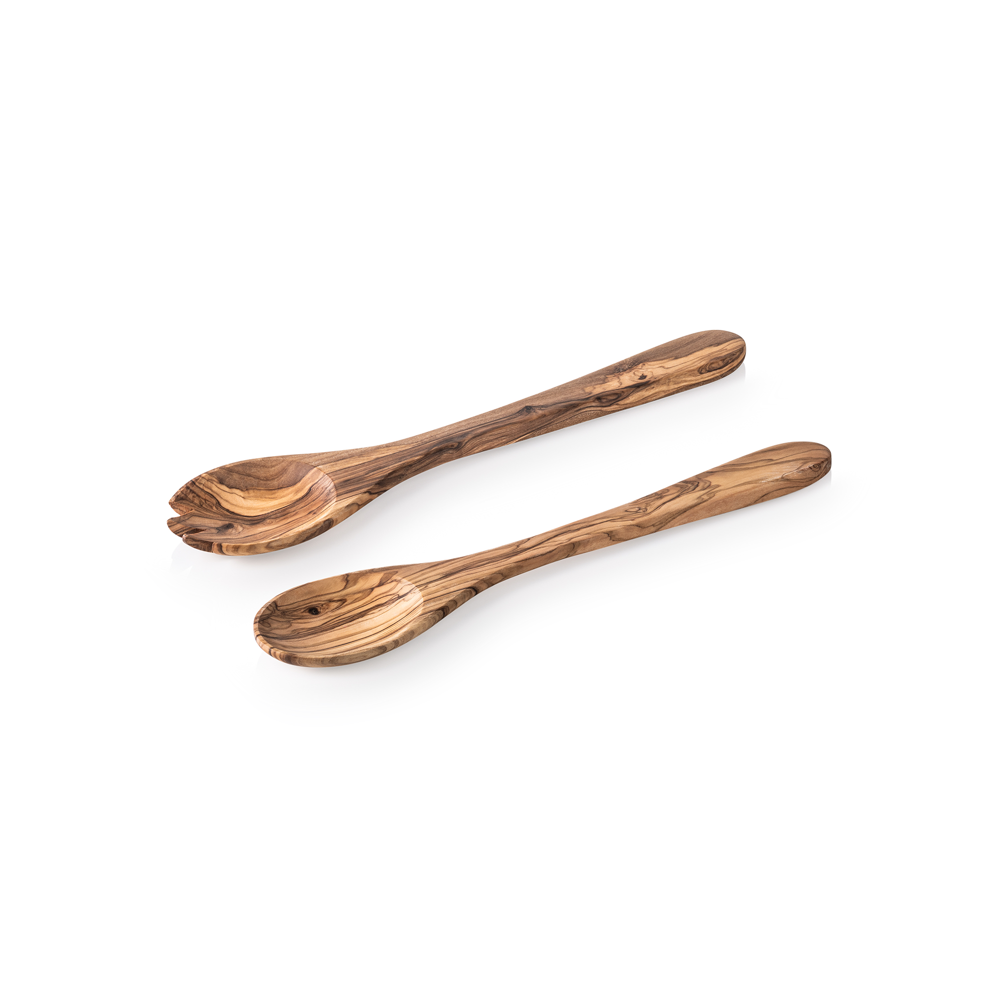 Pure Olive Salad Servers Set, 30 cm, Olive Wood, Pack of 2