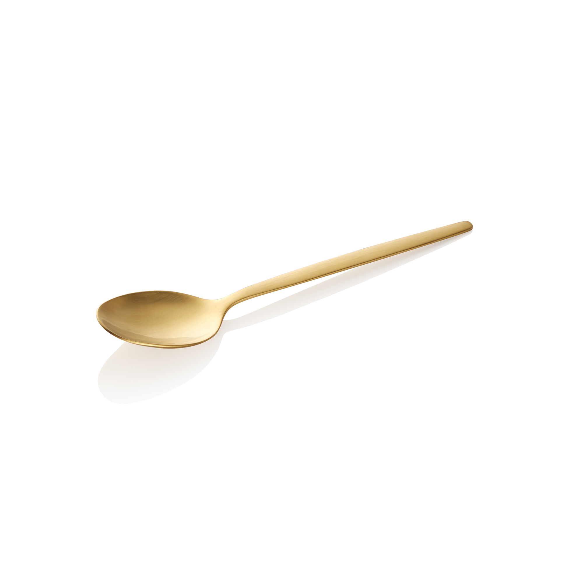 Alex Gold Dessert Spoon Set, Gold Matt PVD Coating, Pack of 12