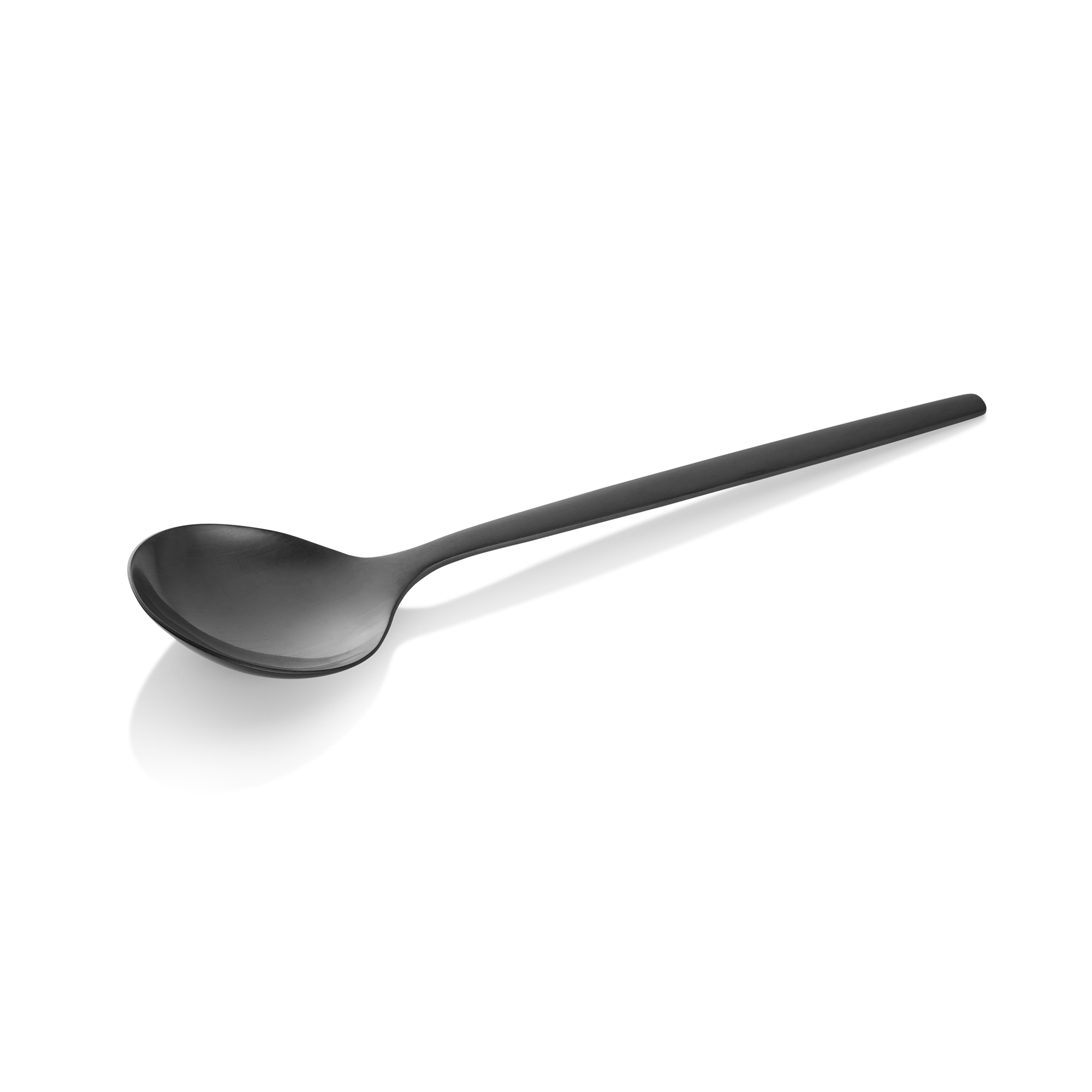 Alex Black Soup Spoon Set, Chrome Nickel Steel, Pack of 12