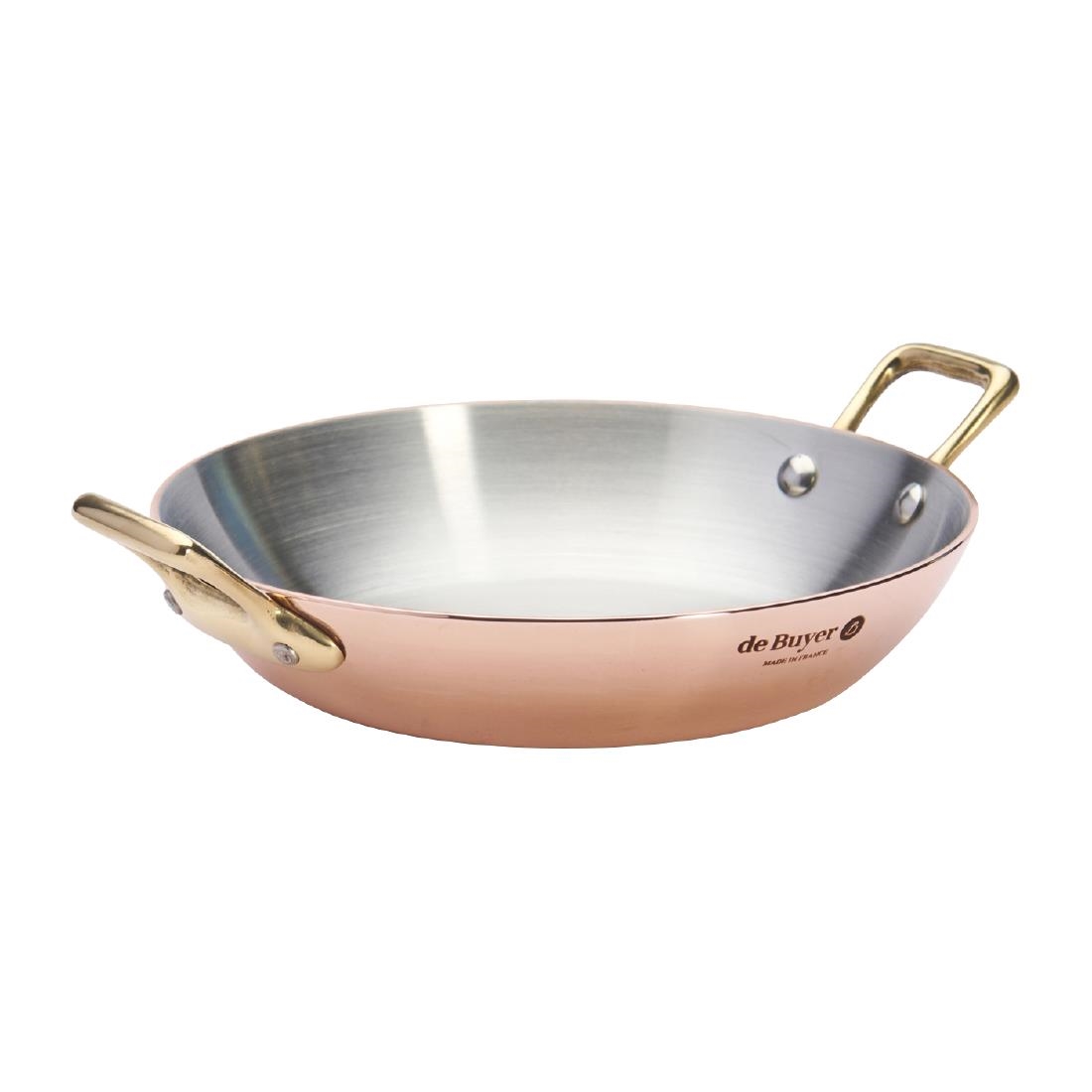 De Buyer Inocuivre Round Dish with Brass Handles 16cm