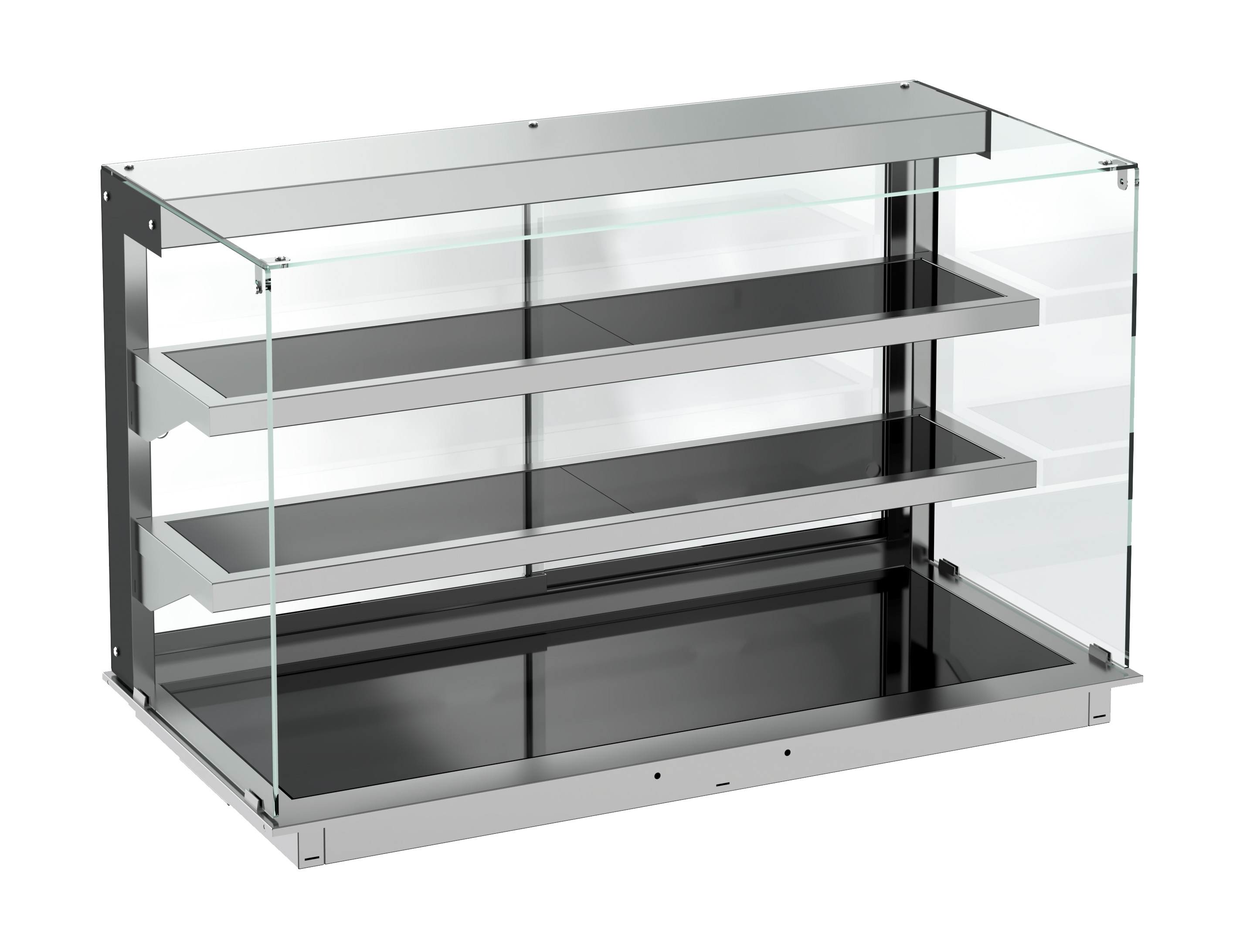CombiSteel Drop-In Cubic Heated Ceramic Display - BLACK 5/1