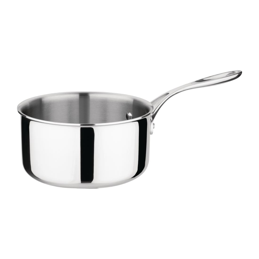 Vogue Stainless Steel Tri-Wall Saucepan 180mm