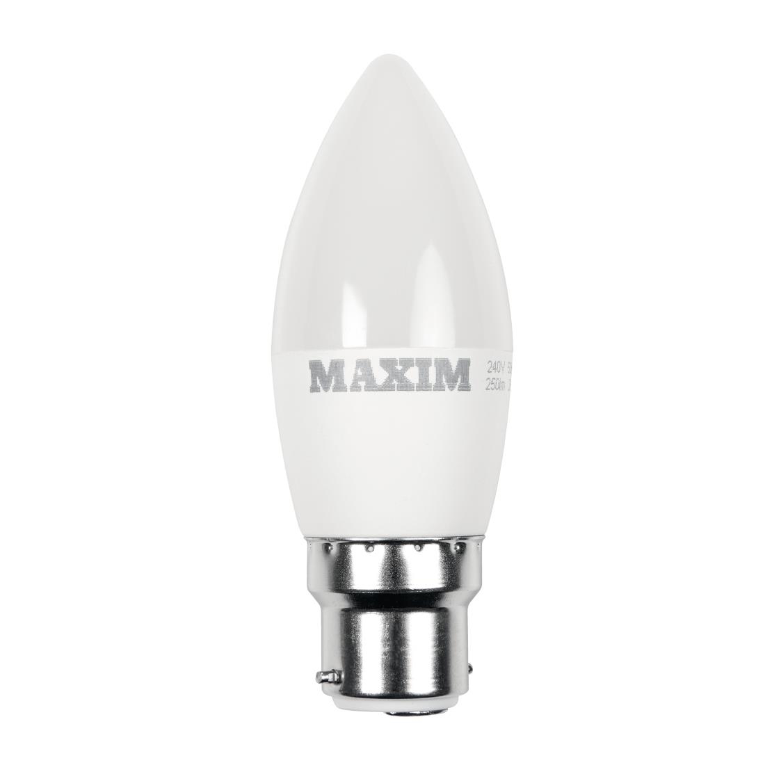 Maxim LED Candle Bayonet Cap Cool White 6W (10 Pack)