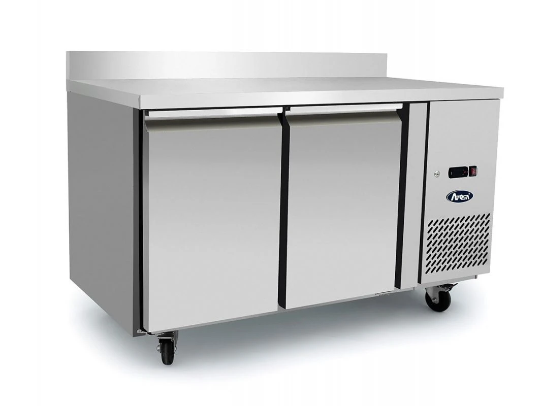 Atosa EPF3462HDSB 2 Door Preparation Counter Freezer with Splash Back, 280 Litres